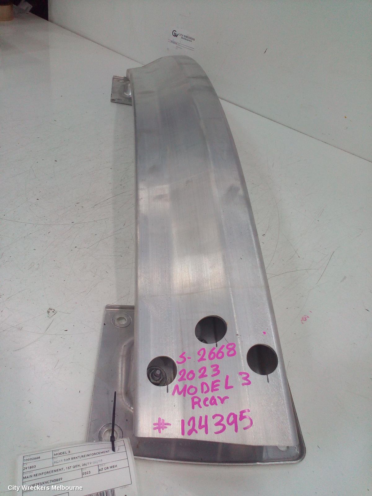 TESLA MODEL 3 R/BAR BRACKET/REINFO, MAIN REINFORCEMENT, 1ST GEN, 06/2019 - 08/2023
