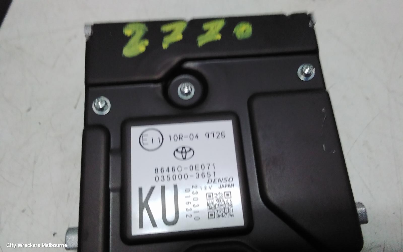 TOYOTA KLUGER REVERSE CAMERA, FRONT CAMERA (WINDSCREEN MOUNTED), FORWARD RECOGNITION, XU70 SERIES, 03/2021 ONWARDS