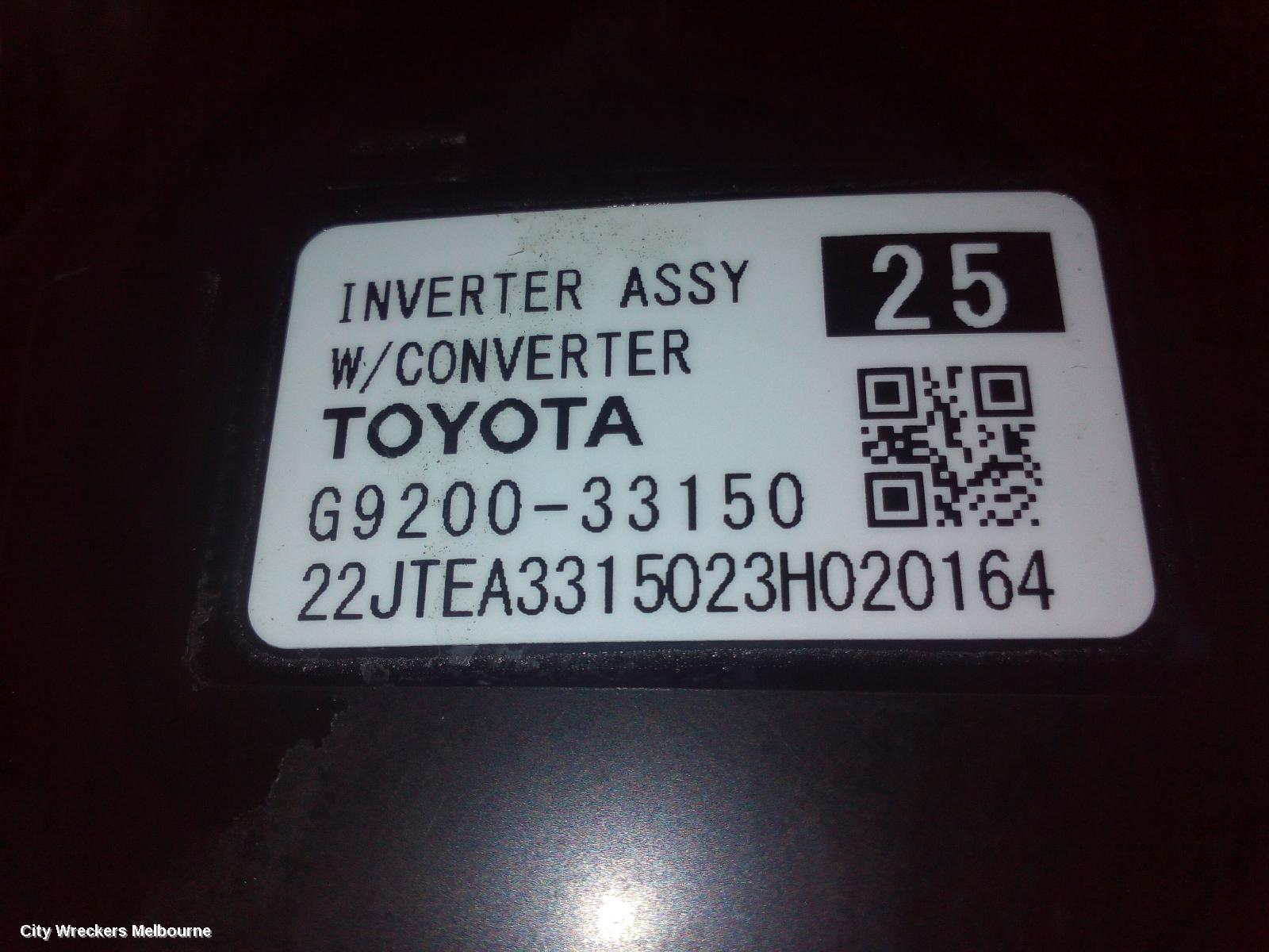 TOYOTA CAMRY INVERTER, HEV INVERTER, XV70, 09/2017 ONWARDS