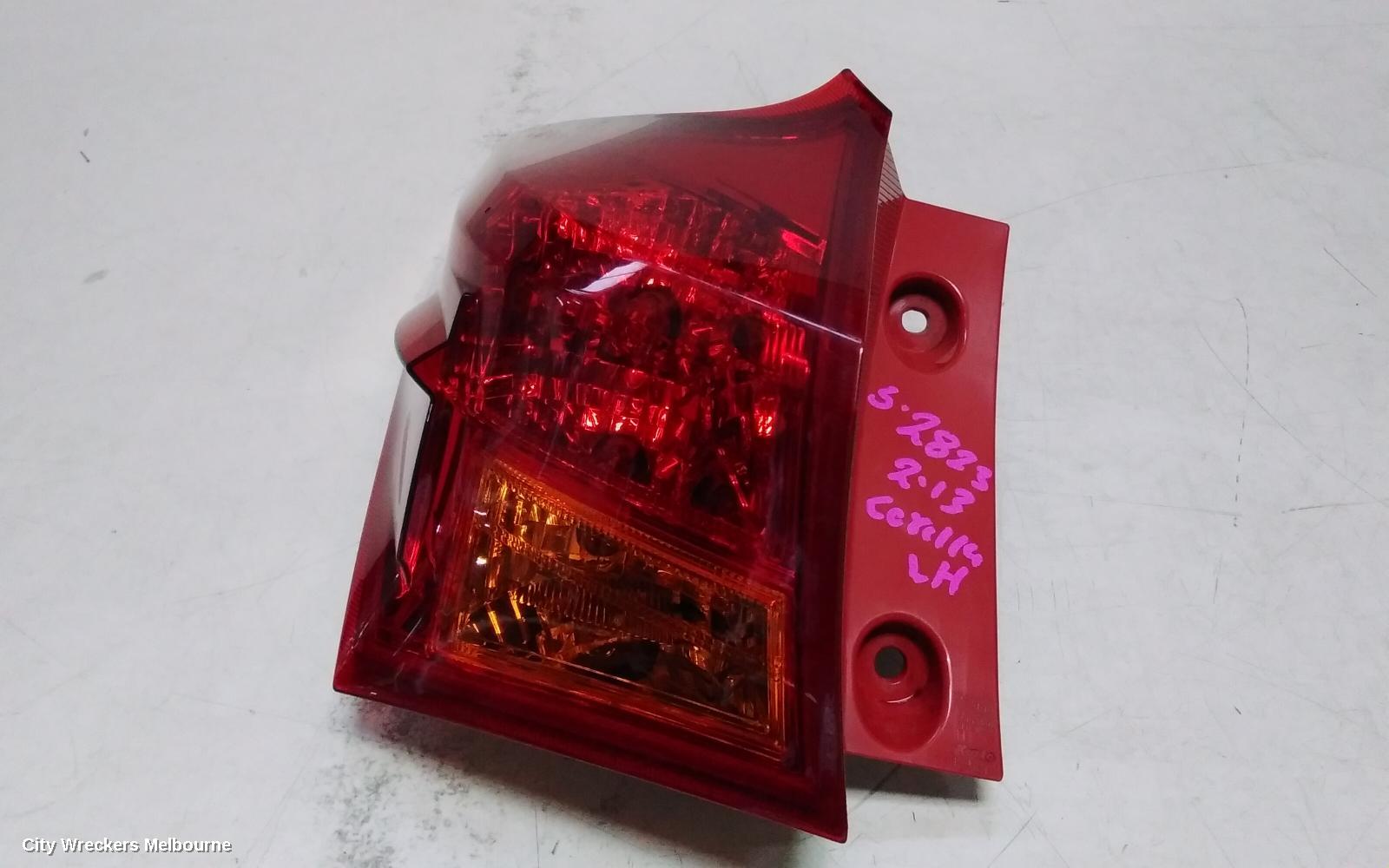 TOYOTA COROLLA LEFT TAILLIGHT, ZRE182R, HATCH, 10/2012 - 03/2015