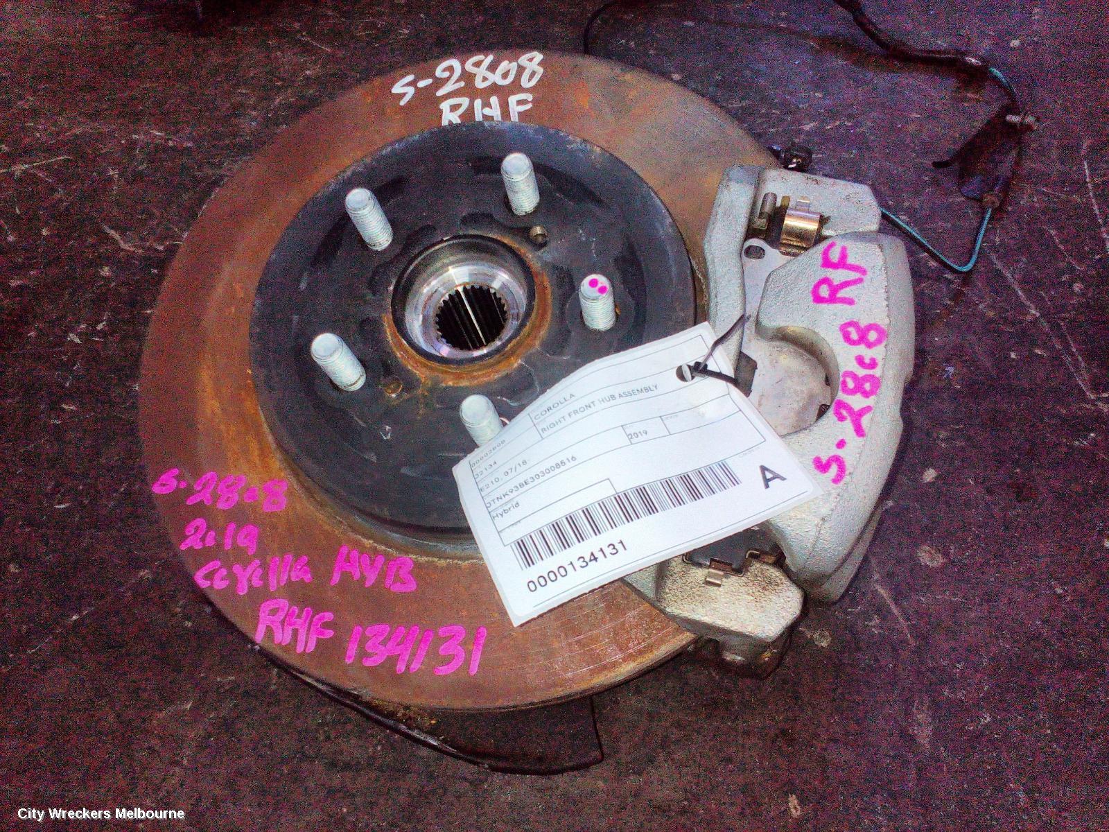 TOYOTA COROLLA RIGHT FRONT HUB ASSEMBLY, E210, 07/2018 ONWARDS