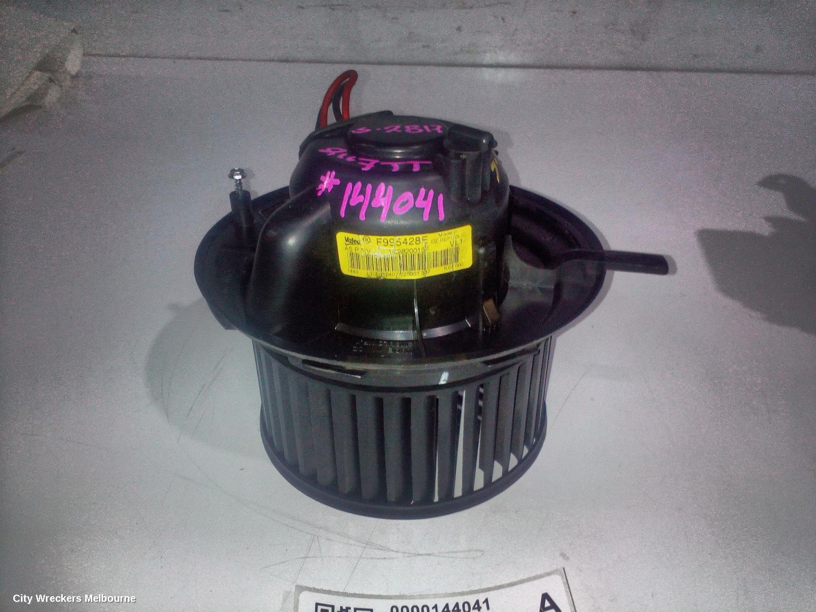 AUDI TT HEATER FAN MOTOR, 8J, 09/2006 - 12/2014