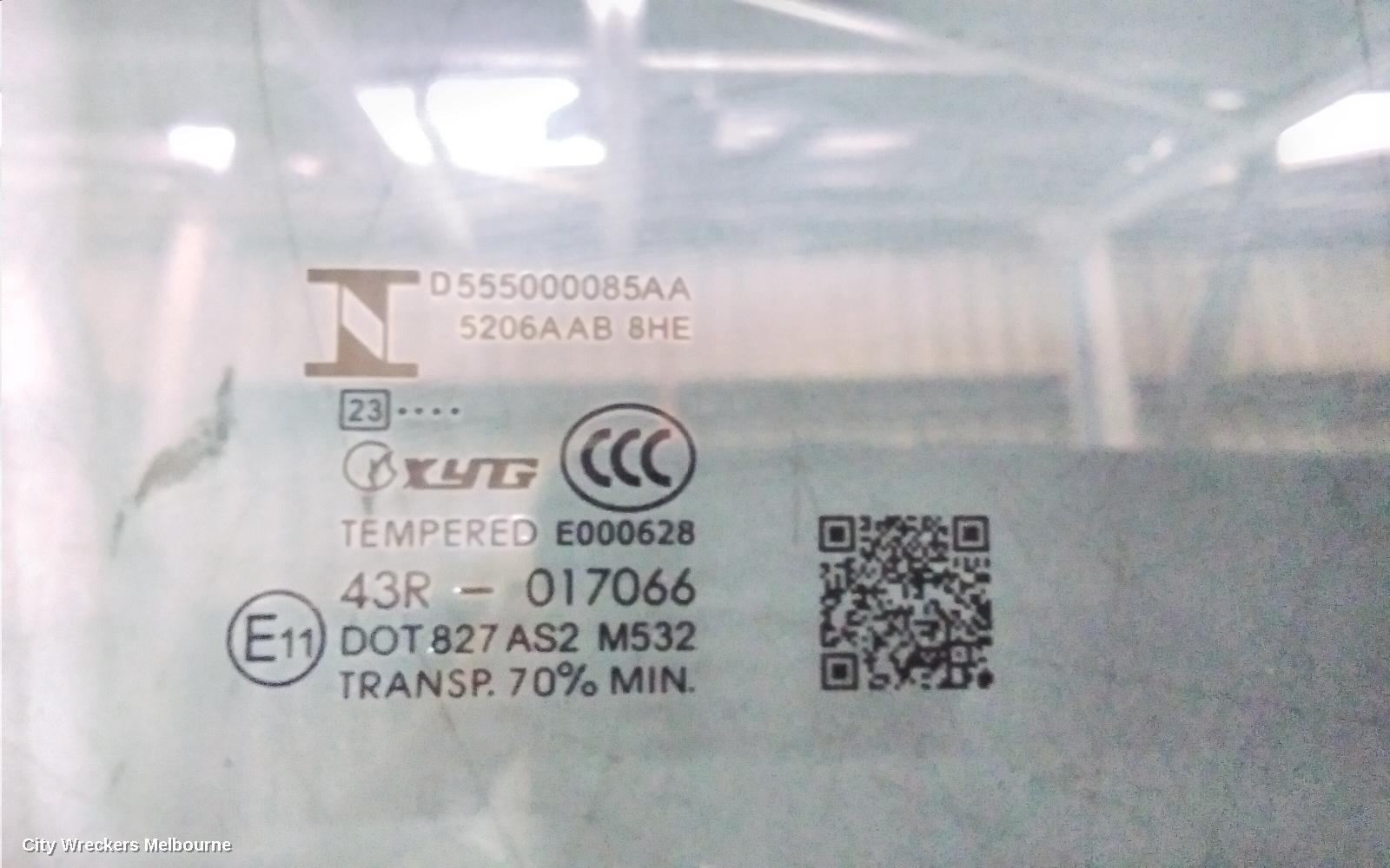CHERY TIGGO 7 RIGHT REAR DOOR WINDOW, T32, 05/2023 ONWARDS