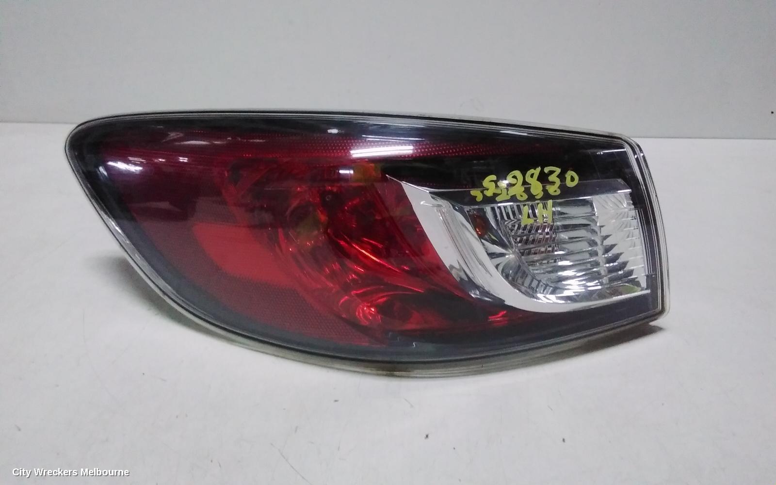 MAZDA 3 LEFT TAILLIGHT, BL, SEDAN, STANDARD TYPE, 04/2009 - 10/2013