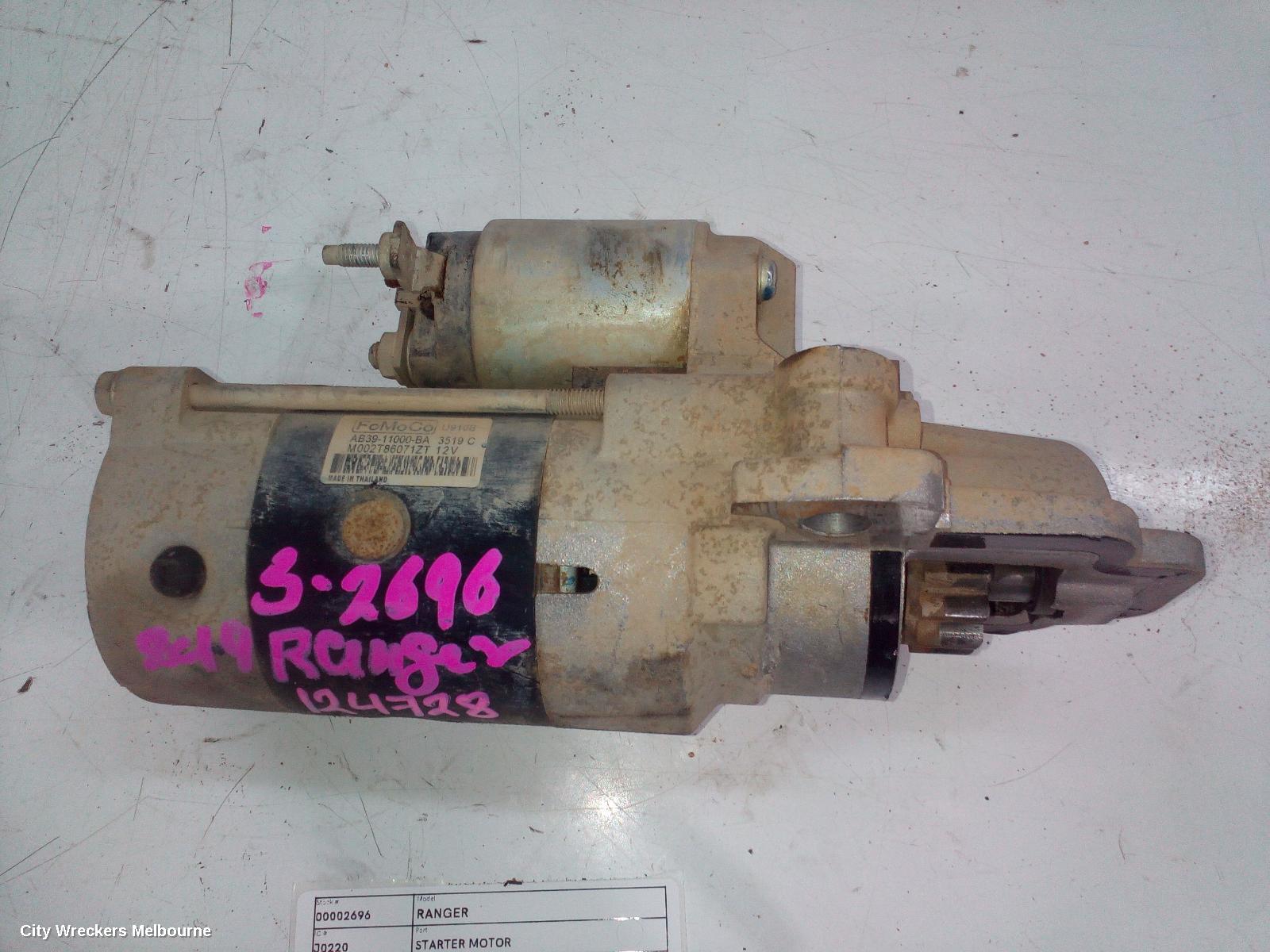 FORD RANGER STARTER, DIESEL, 3.2, AUTO/MANUAL T/M, PX SERIES 1-3, 06/2011 - 04/2022