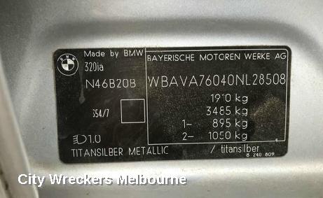 BMW 3 SERIES LEFT TAILLIGHT, E90, SEDAN, NON LED TYPE, 03/2005 - 10/2008