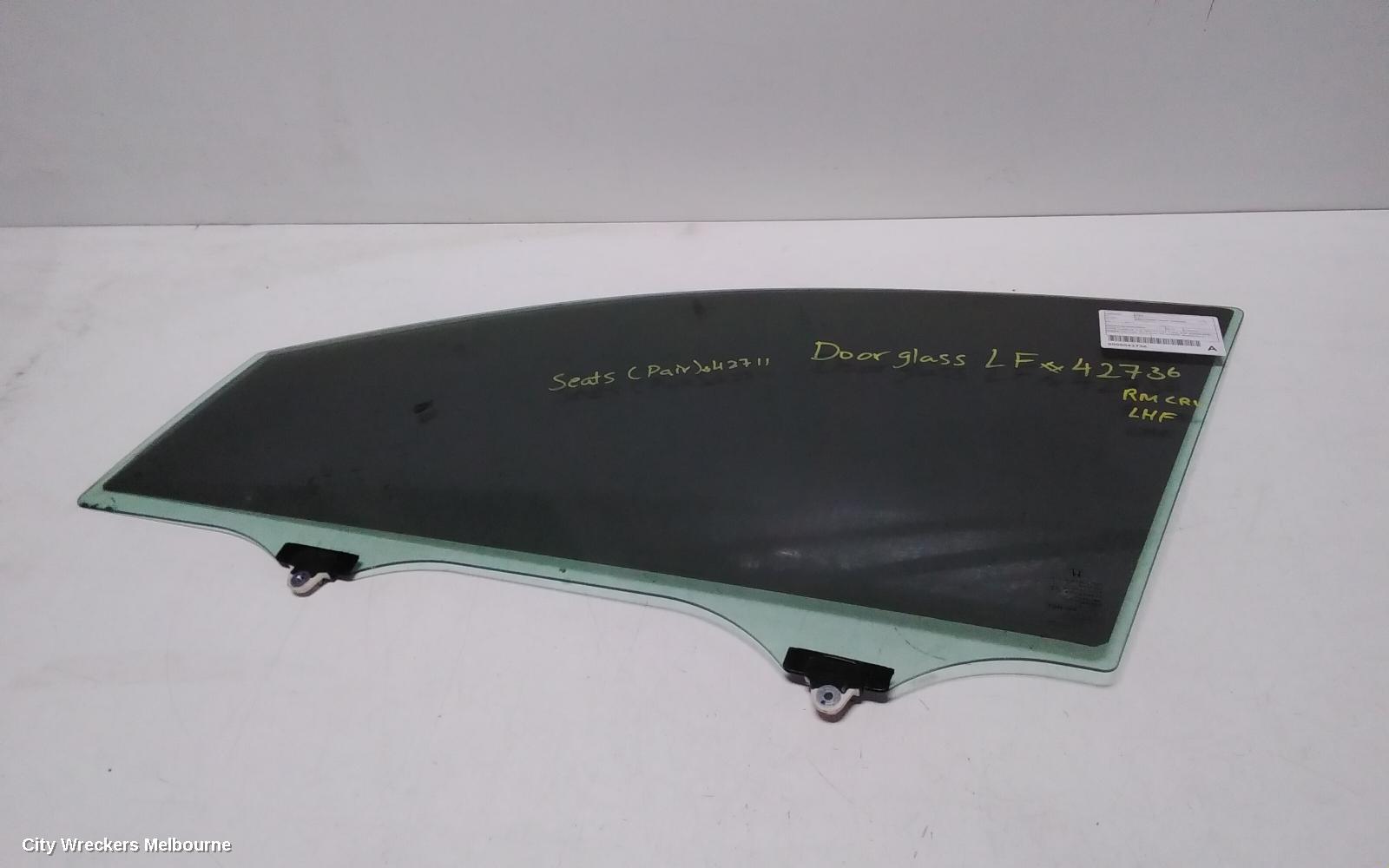 HONDA CRV LEFT FRONT DOOR WINDOW, RM, 11/2012 - 04/2017