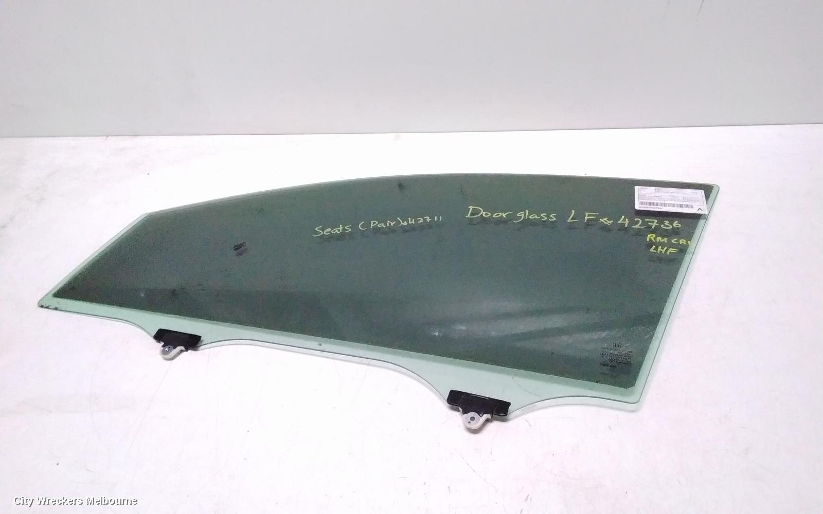HONDA CRV LEFT FRONT DOOR WINDOW, RM, 11/2012 - 04/2017