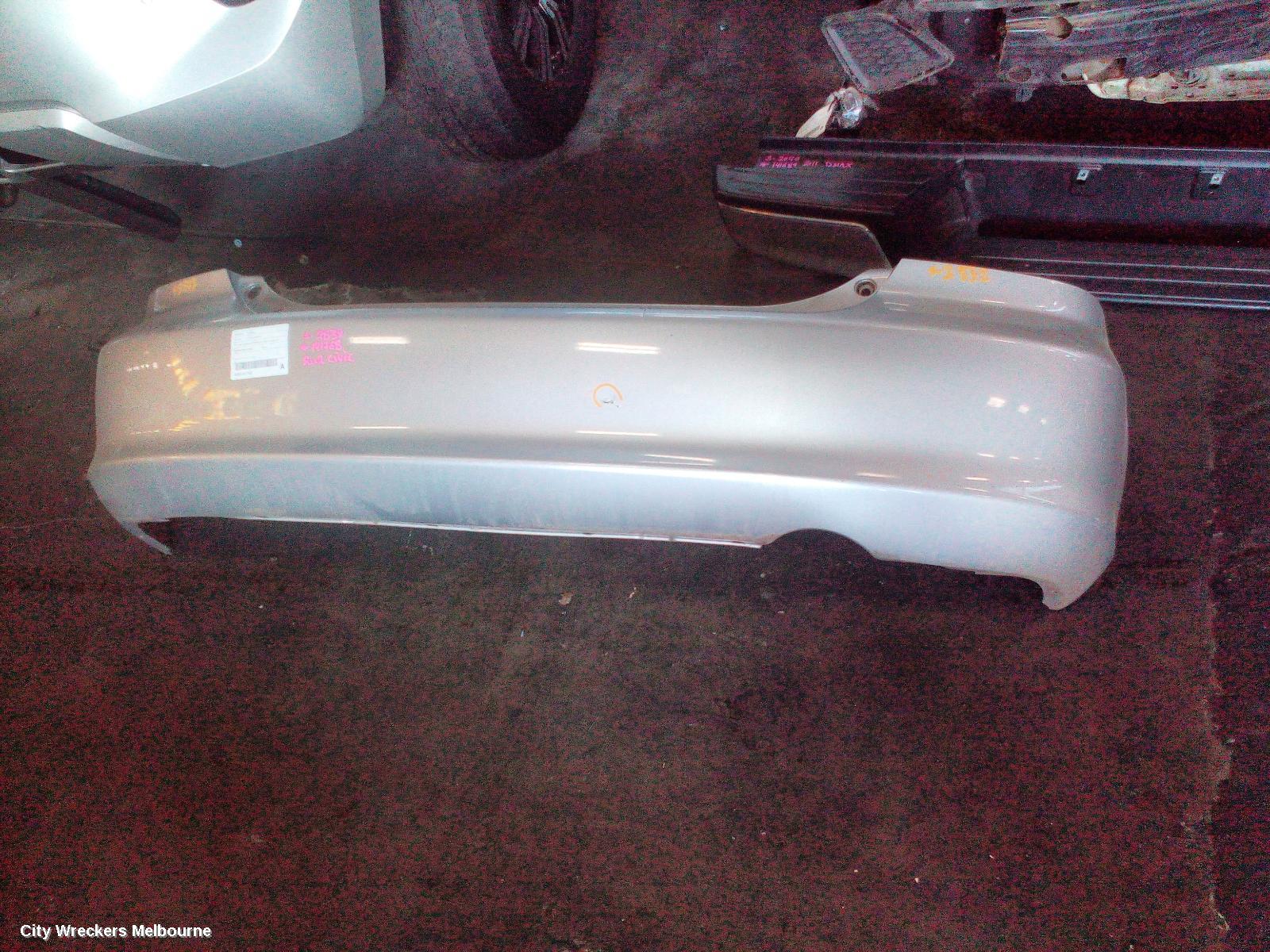 HONDA CIVIC REAR BUMPER, 7TH GEN, 5DR HATCH, NON SKIRT TYPE, 11/2000 - 09/2003