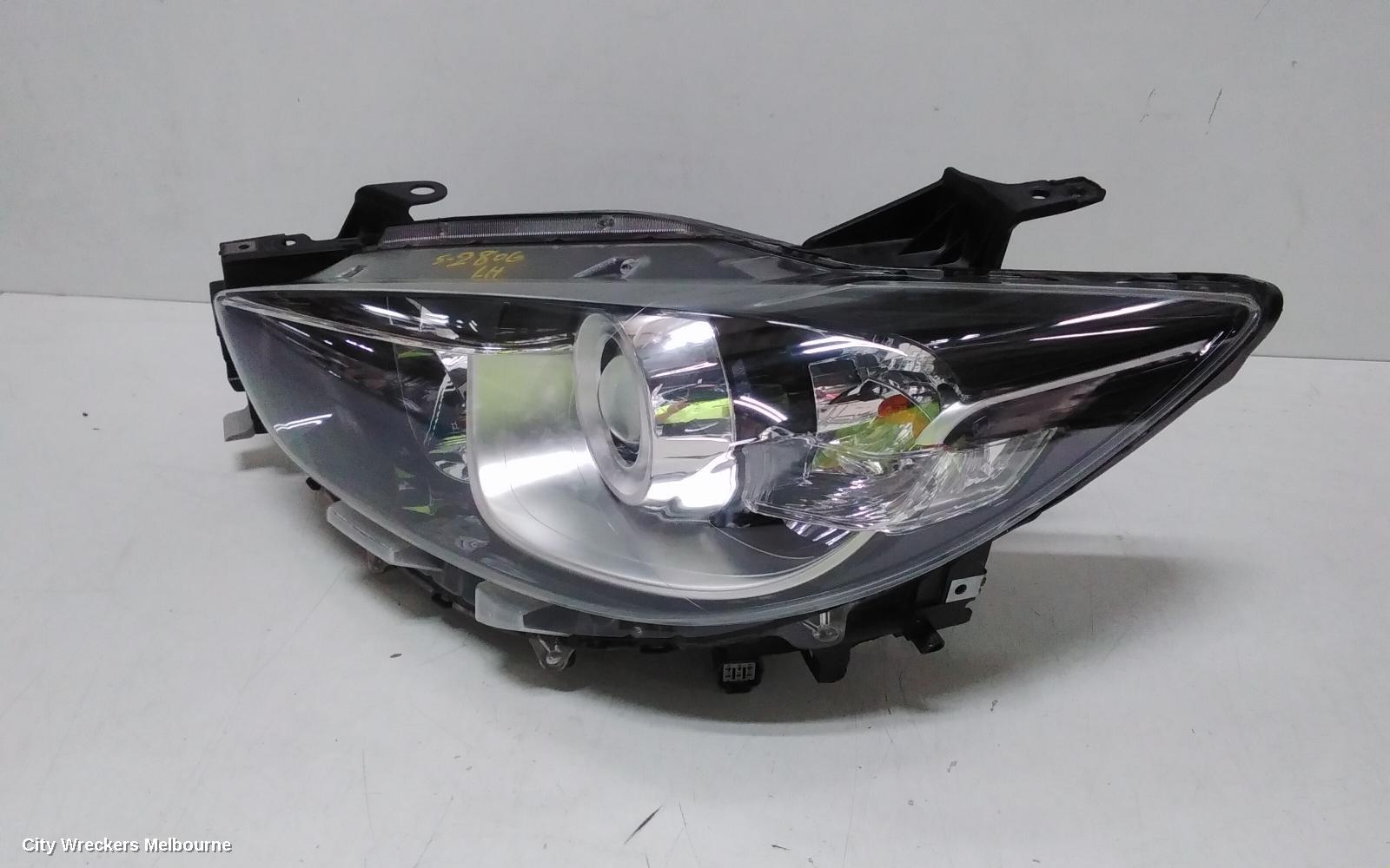 MAZDA CX5 LEFT HEADLAMP, KE, MAXX/MAXX SPORT, HALOGEN, MANUAL ADJ, 02/2012 - 12/2016