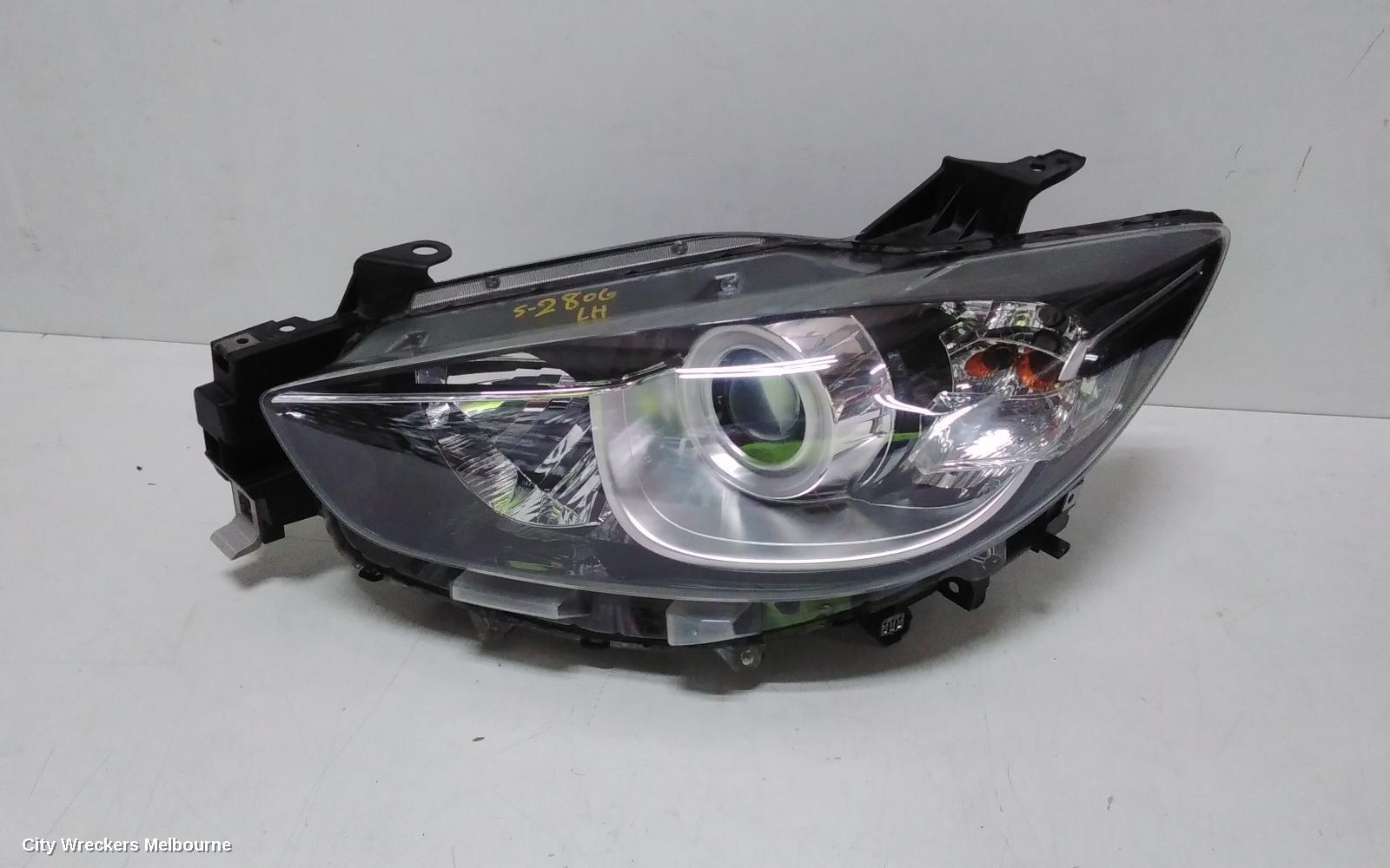 MAZDA CX5 LEFT HEADLAMP, KE, MAXX/MAXX SPORT, HALOGEN, MANUAL ADJ, 02/2012 - 12/2016