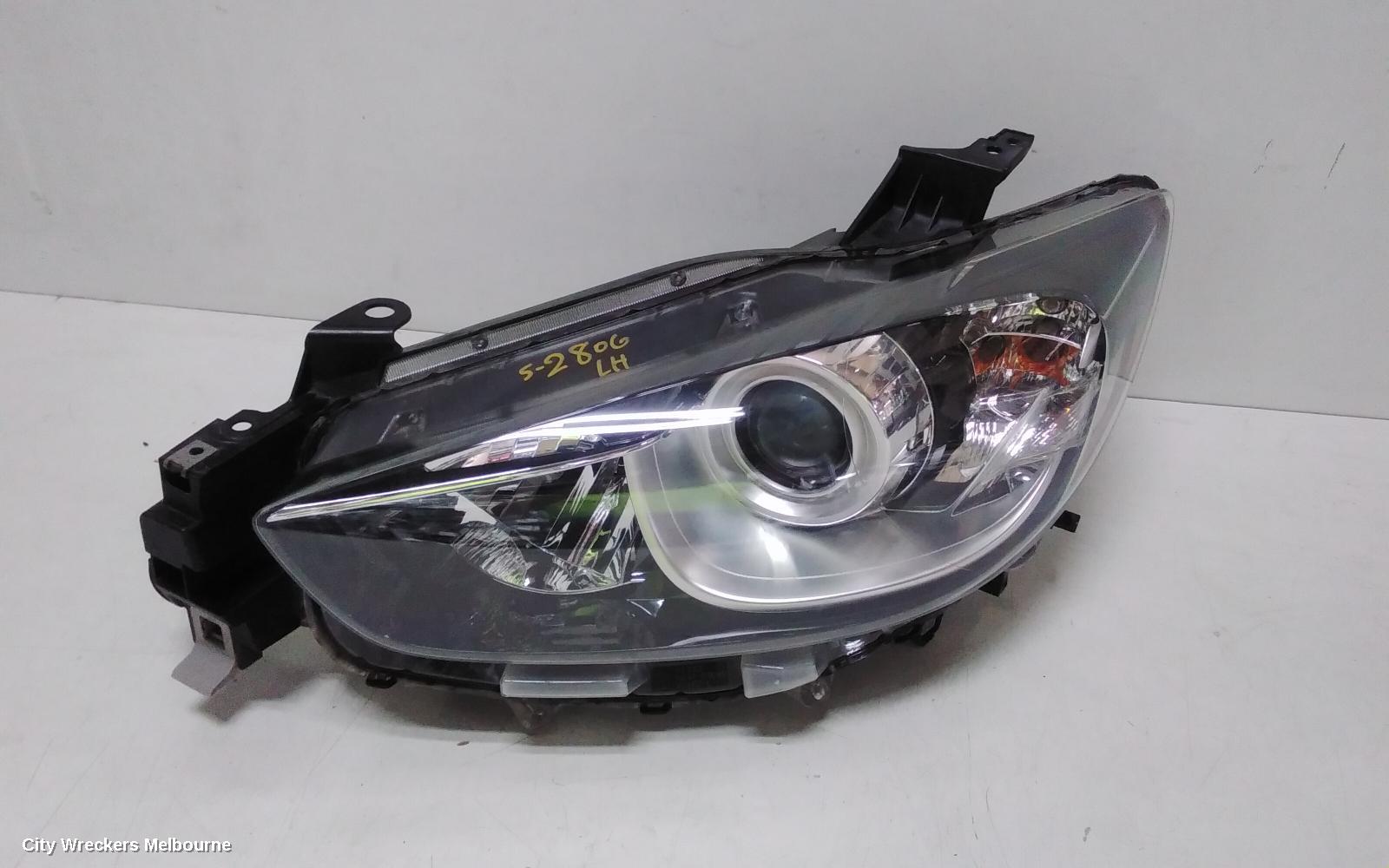 MAZDA CX5 LEFT HEADLAMP, KE, MAXX/MAXX SPORT, HALOGEN, MANUAL ADJ, 02/2012 - 12/2016