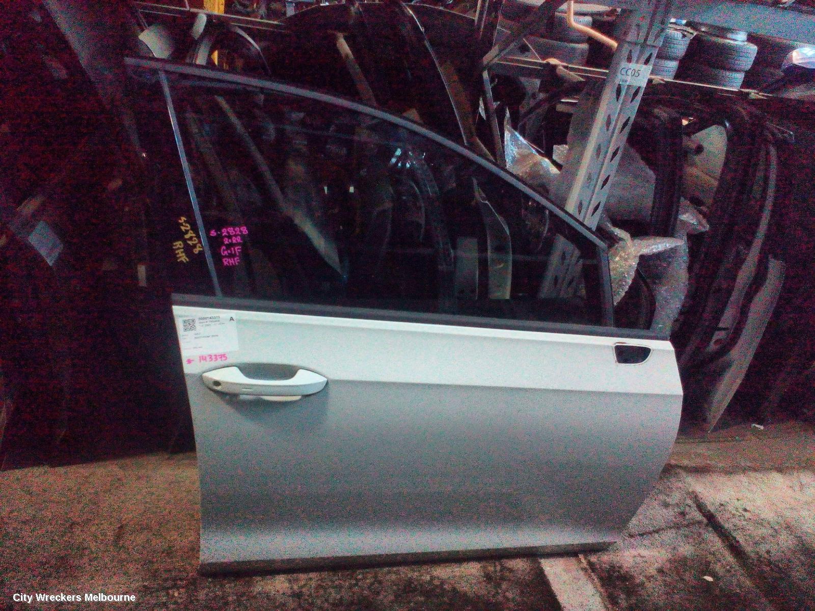 VOLKSWAGEN GOLF RIGHT FRONT DOOR, GEN 8, 09/2020 ONWARDS
