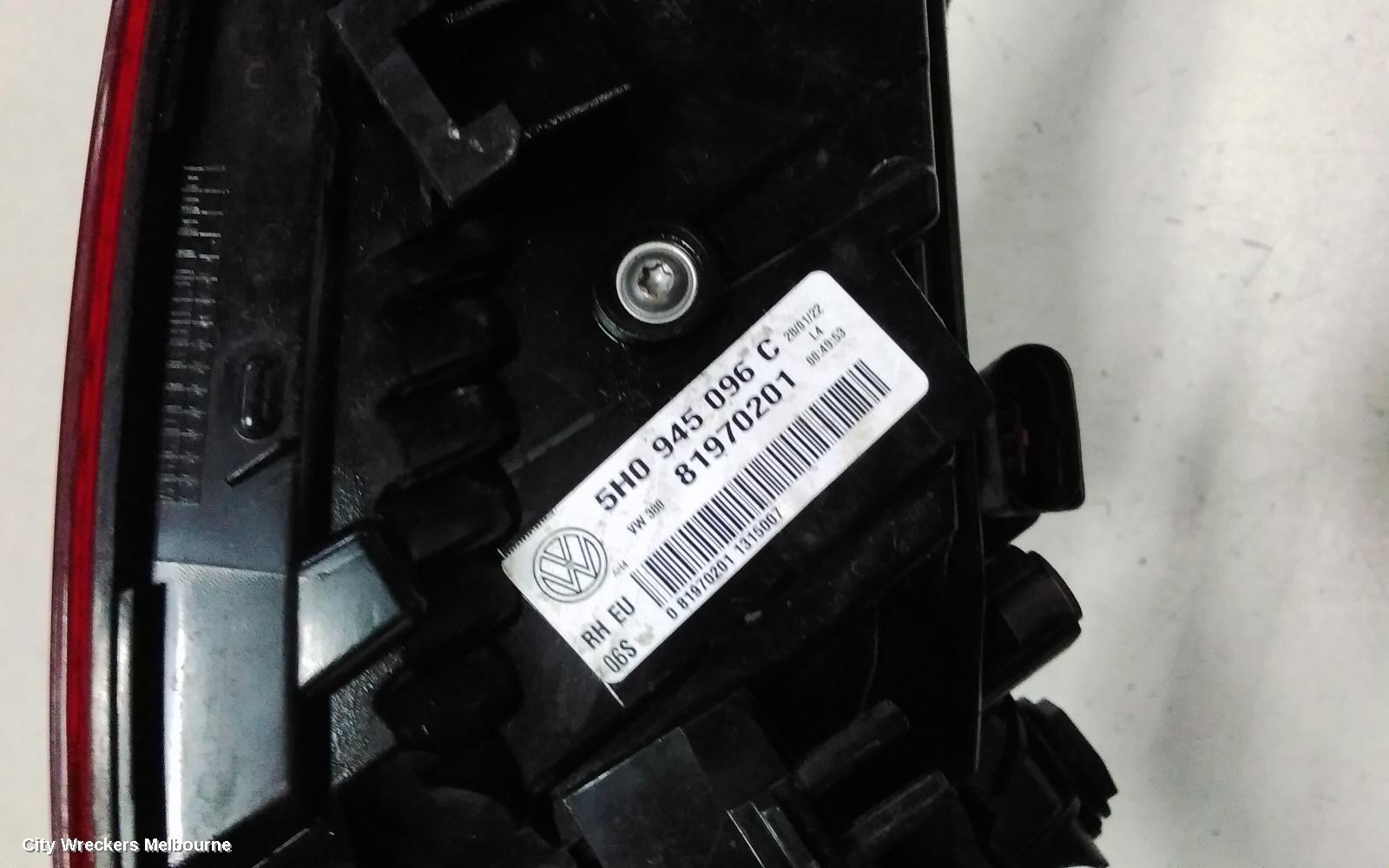 VOLKSWAGEN GOLF RIGHT TAILLIGHT, GEN 8, IN BODY, LED TYPE, STANDARD/LIFE/R-LINE/GTI/GTE, 09/2020 ONWARDS