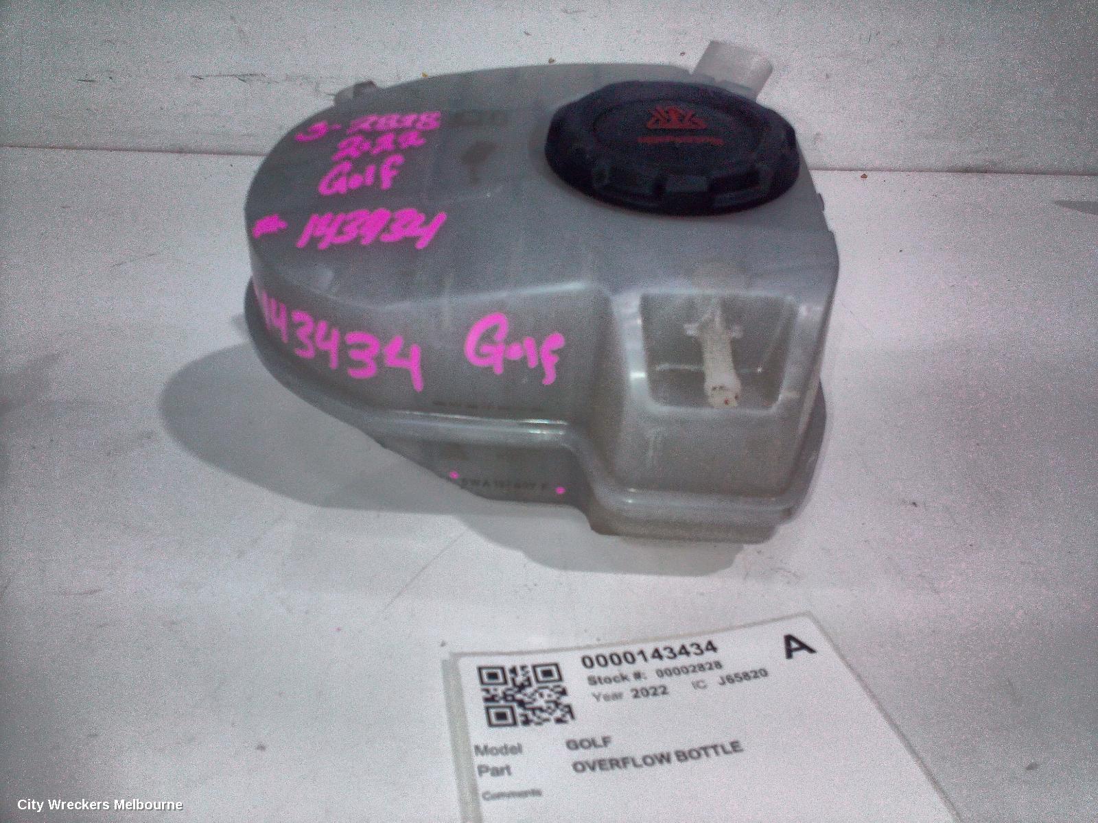VOLKSWAGEN GOLF OVERFLOW BOTTLE, GEN 8, 09/2020 ONWARDS