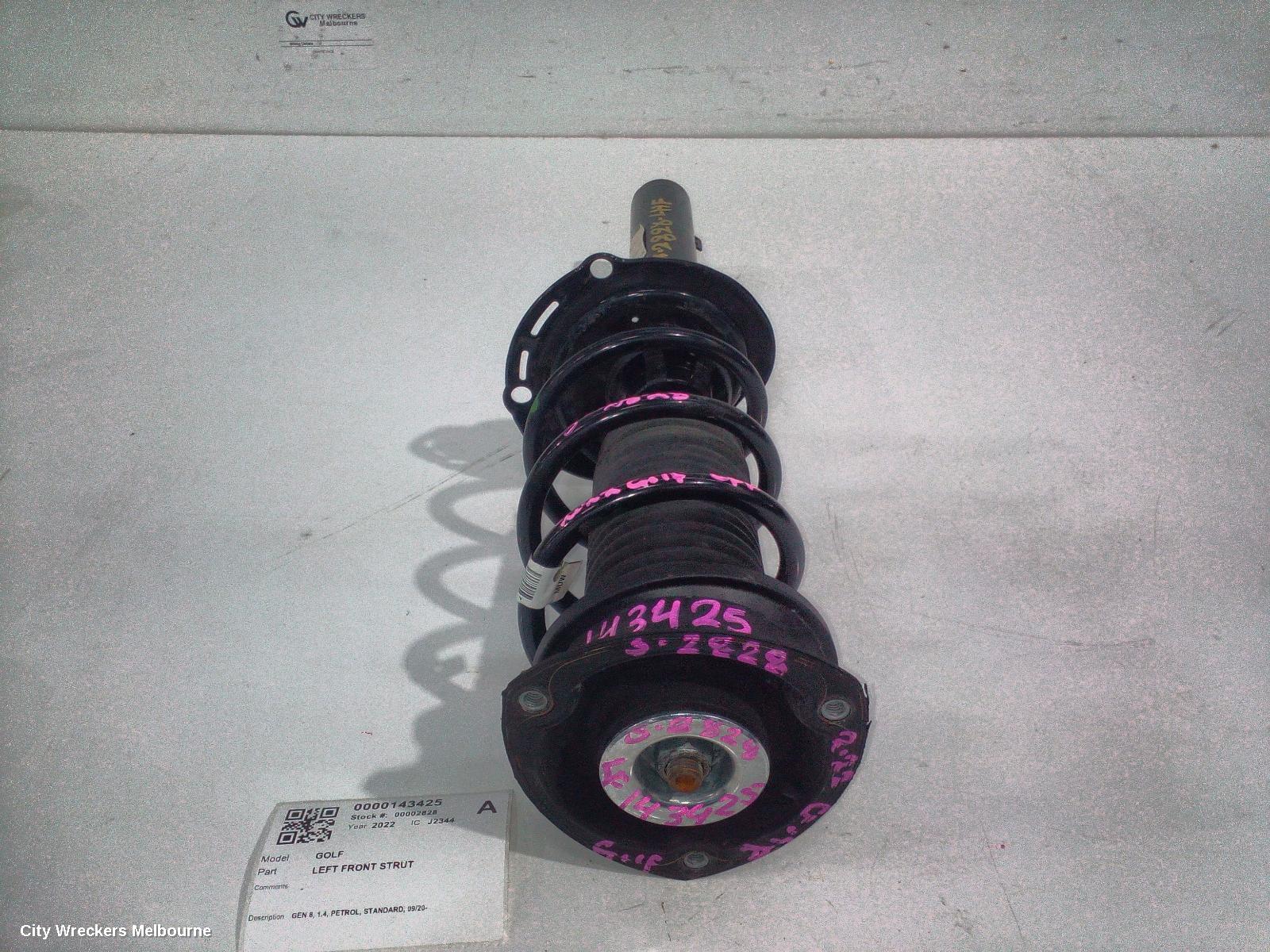 VOLKSWAGEN GOLF LEFT FRONT STRUT, GEN 8, 1.4, PETROL, STANDARD, 09/2020 ONWARDS