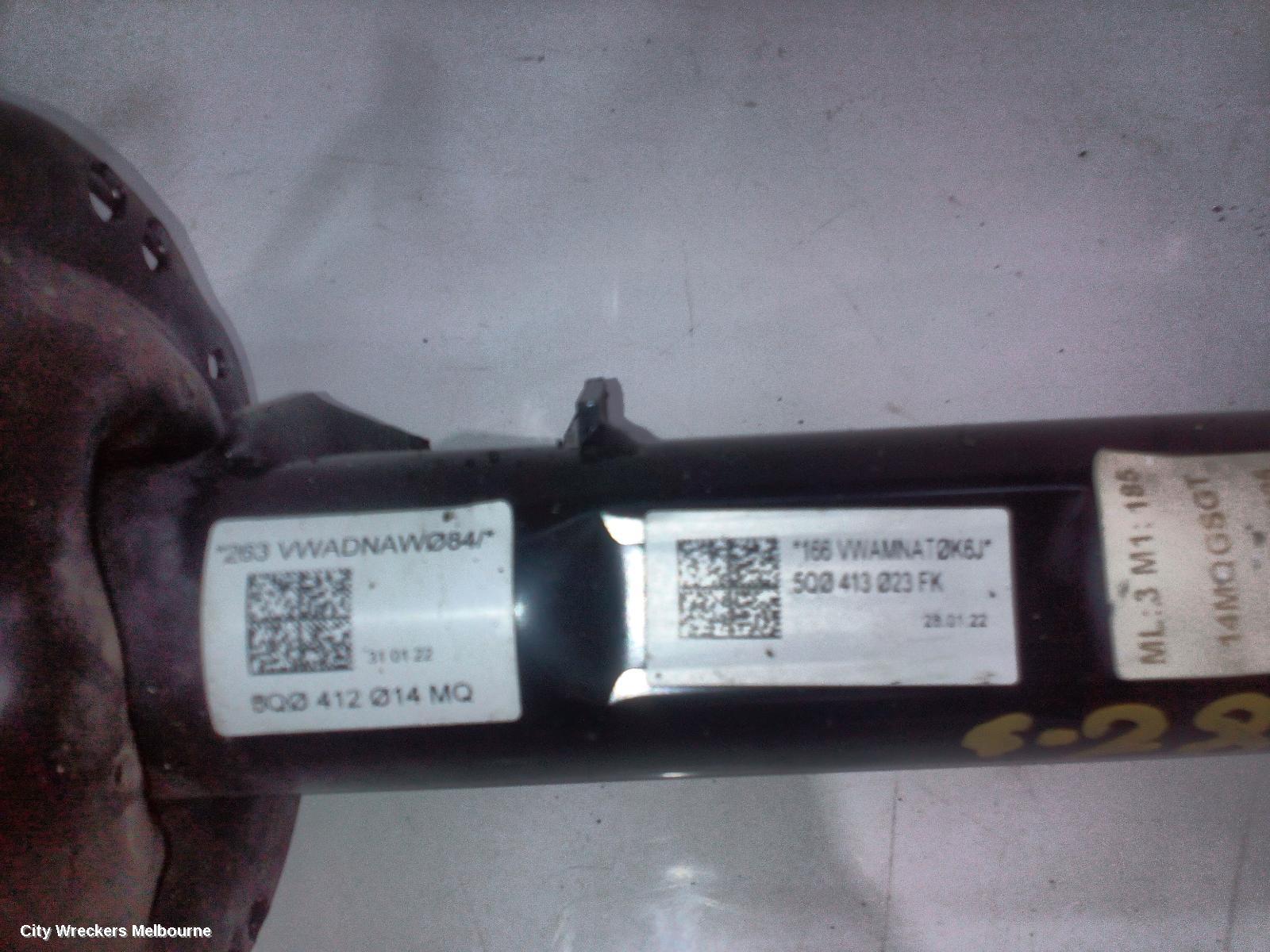 VOLKSWAGEN GOLF LEFT FRONT STRUT, GEN 8, 1.4, PETROL, STANDARD, 09/2020 ONWARDS