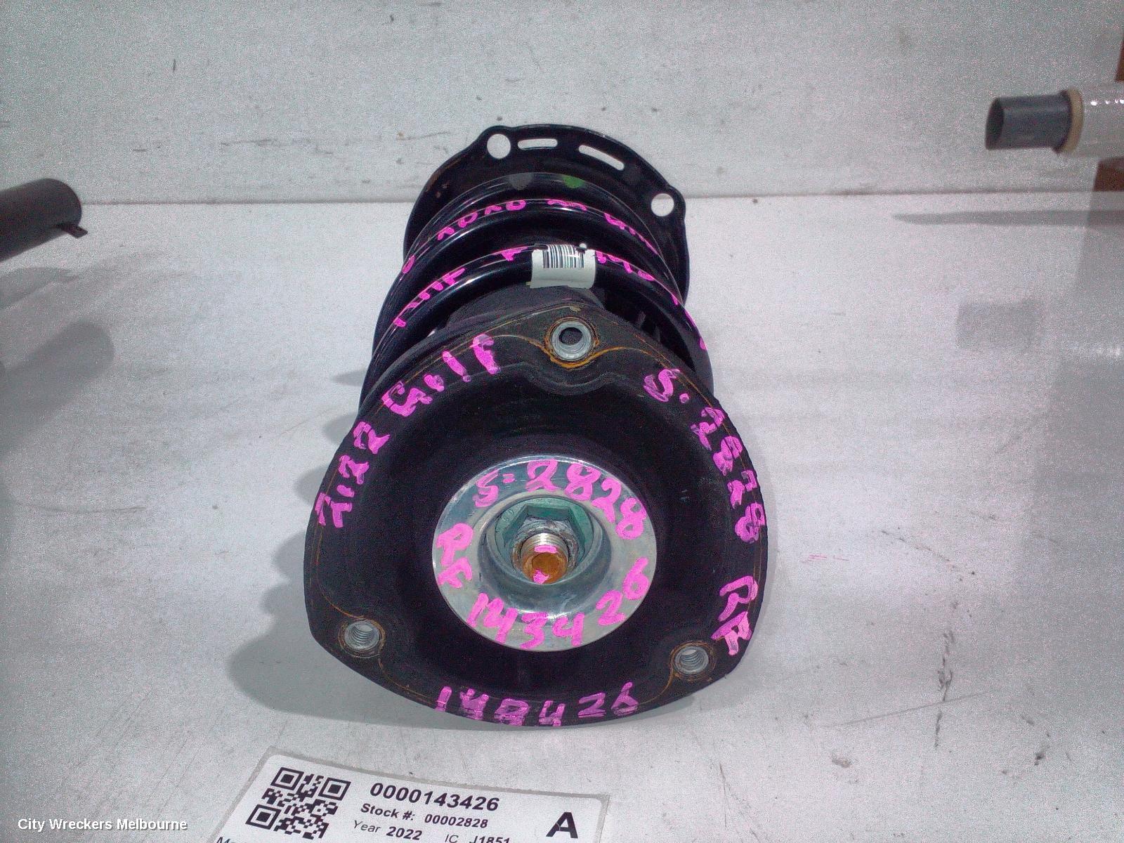 VOLKSWAGEN GOLF RIGHT FRONT STRUT, GEN 8, 1.4, PETROL, STANDARD, 09/2020 ONWARDS
