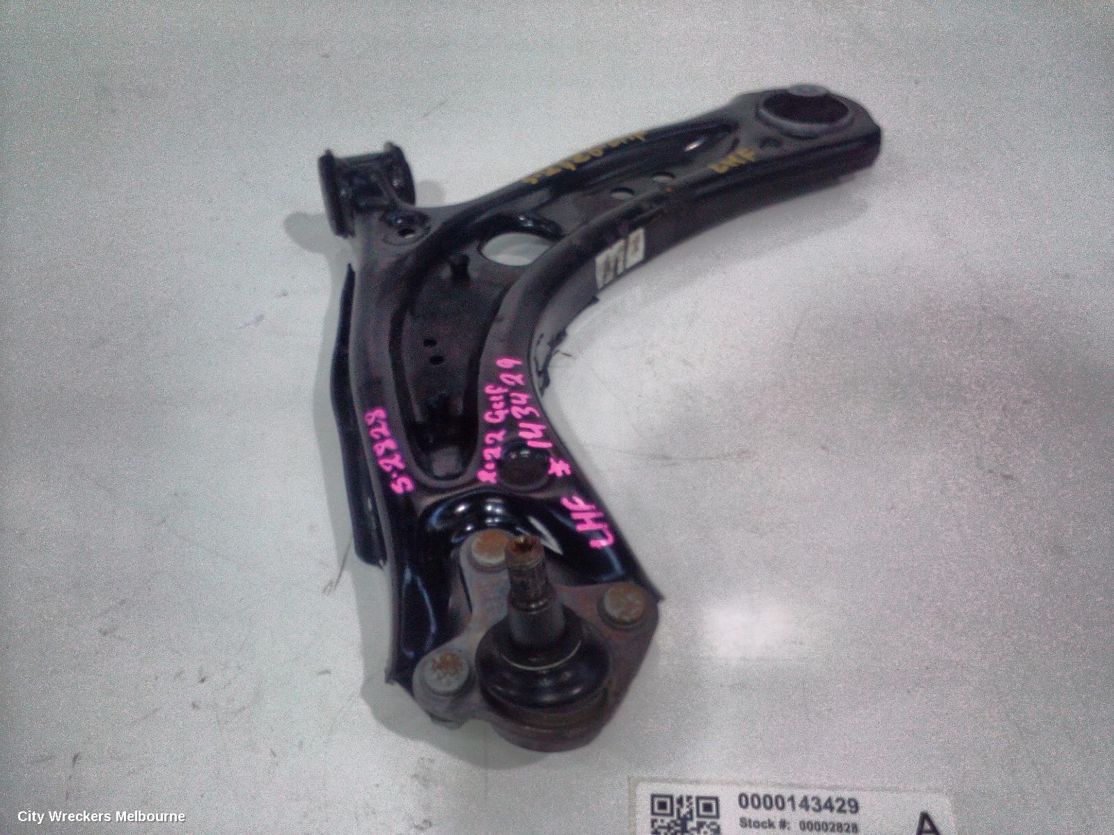 VOLKSWAGEN GOLF LEFT FRONT LOWER CONTROL ARM, GEN 8, 2WD, 09/2020 ONWARDS