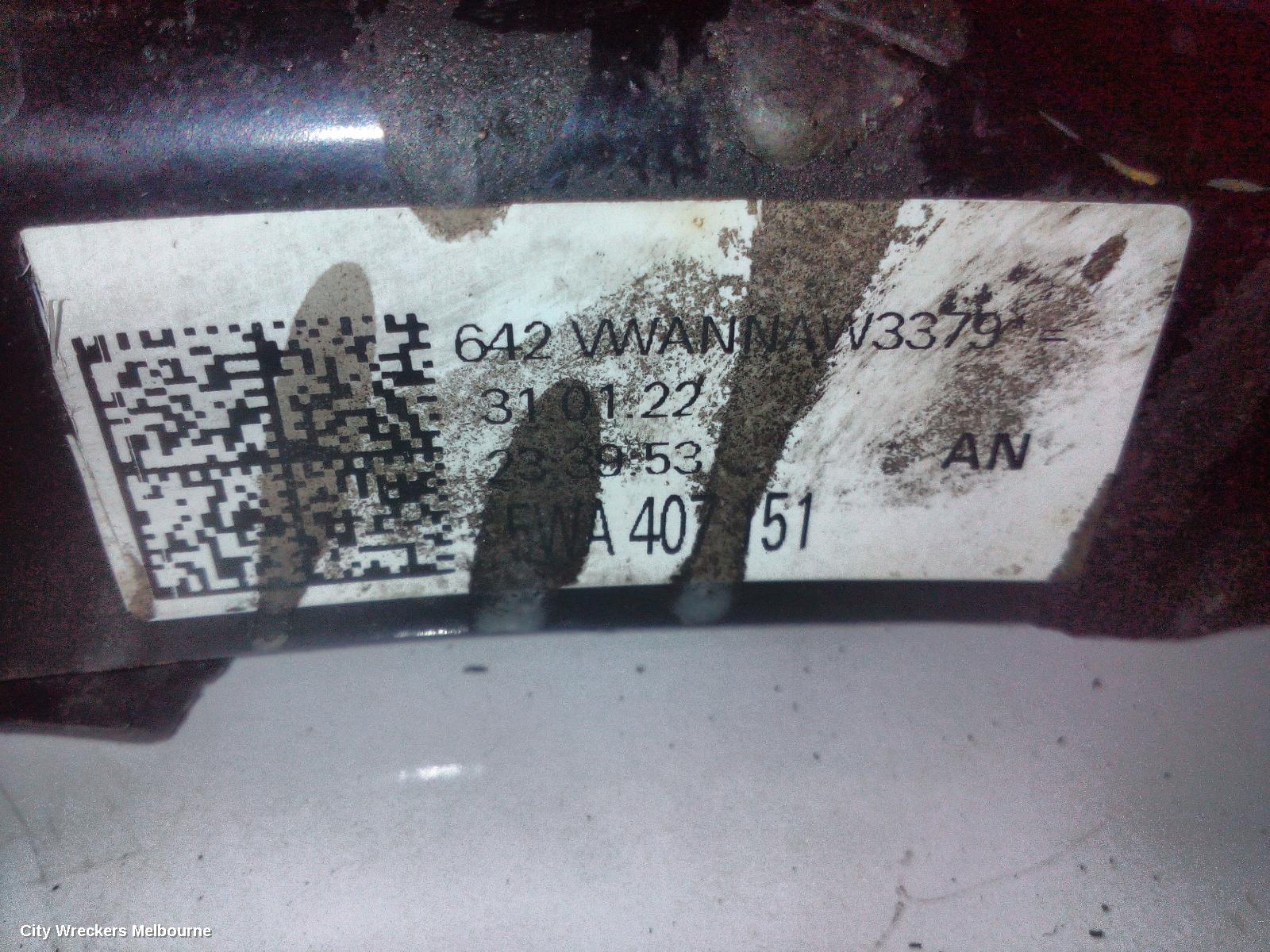 VOLKSWAGEN GOLF LEFT FRONT LOWER CONTROL ARM, GEN 8, 2WD, 09/2020 ONWARDS