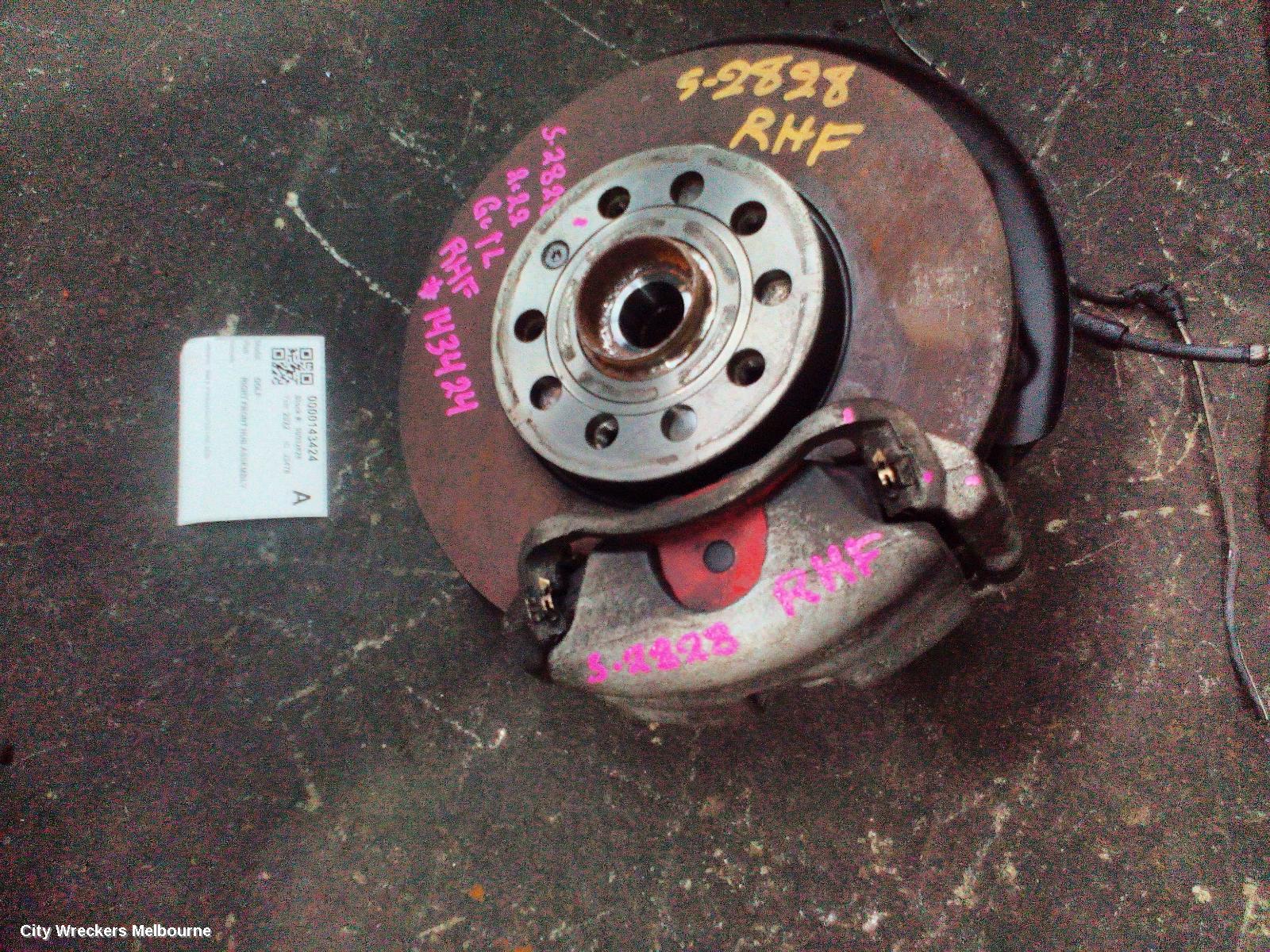 VOLKSWAGEN GOLF RIGHT FRONT HUB ASSEMBLY, GEN 8, STANDARD/LIFE/R LINE, 09/2020 ONWARDS