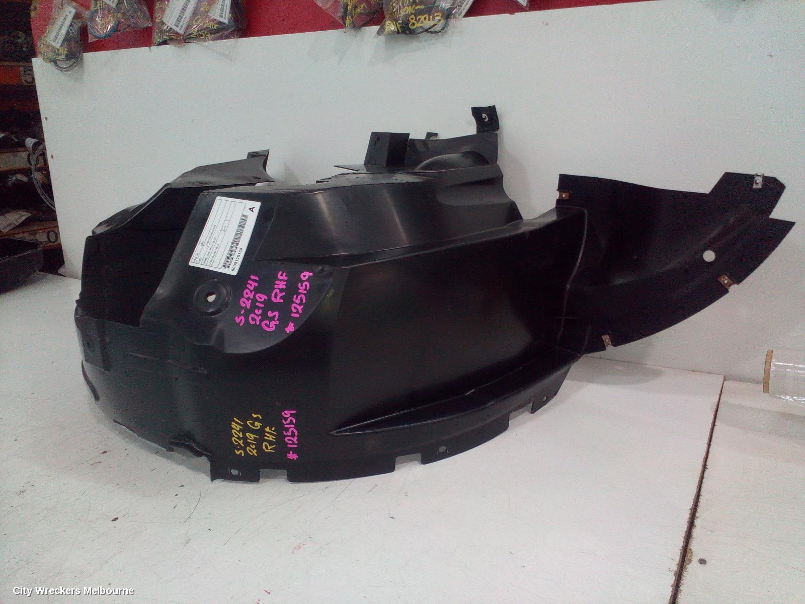 MG GS RIGHT GUARD LINER, FRONT, SAS2, 09/2016 - 08/2019
