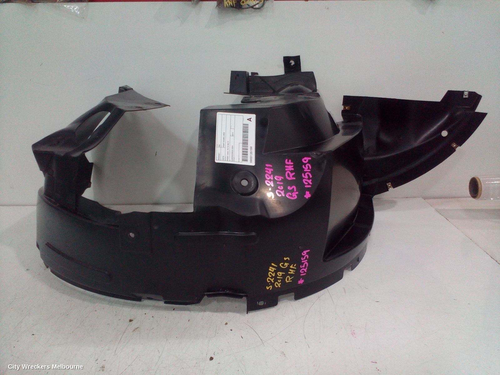 MG GS RIGHT GUARD LINER, FRONT, SAS2, 09/2016 - 08/2019
