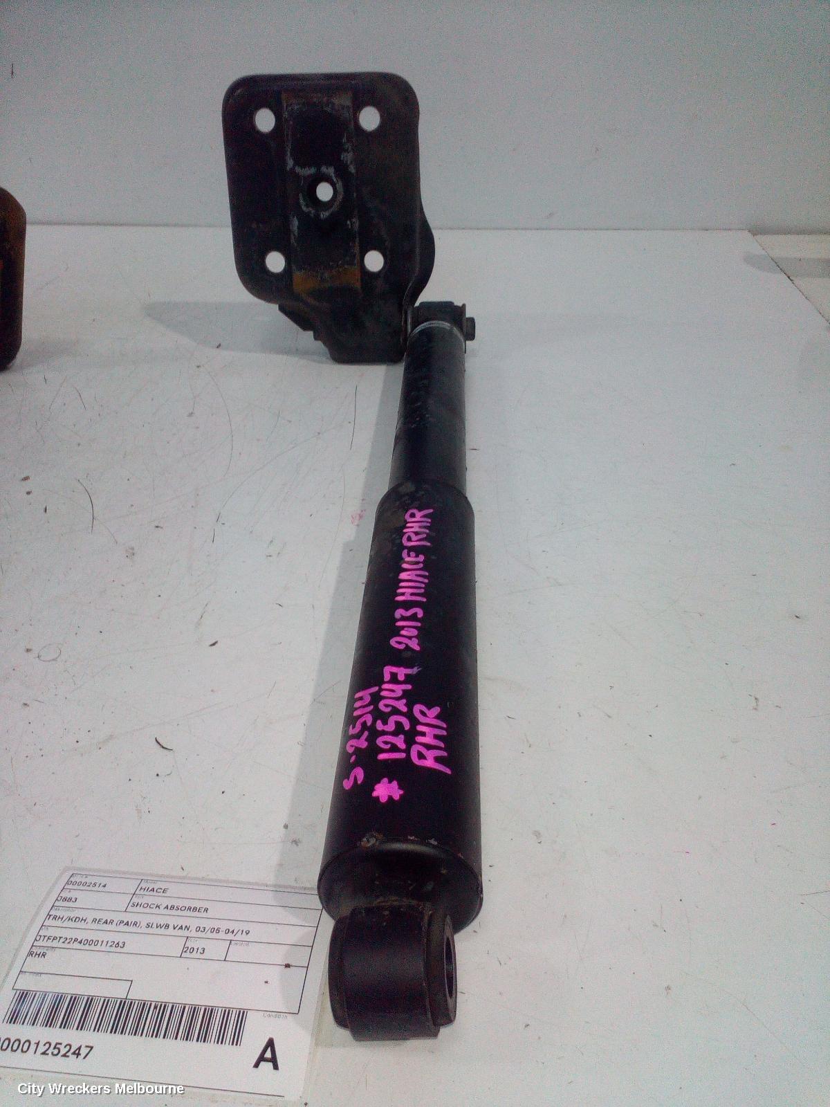 TOYOTA HIACE SHOCK ABSORBER, TRH/KDH, REAR (PAIR), SLWB VAN, 03/2005 - 04/2019