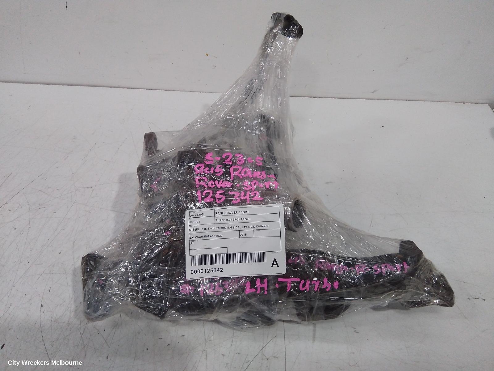 LAND ROVER RANGEROVER SPORT TURBO SUPERCHARGER, DIESEL, 3.0, TWIN TURBO (LH SIDE), L494, 06/2013 - 04/2022