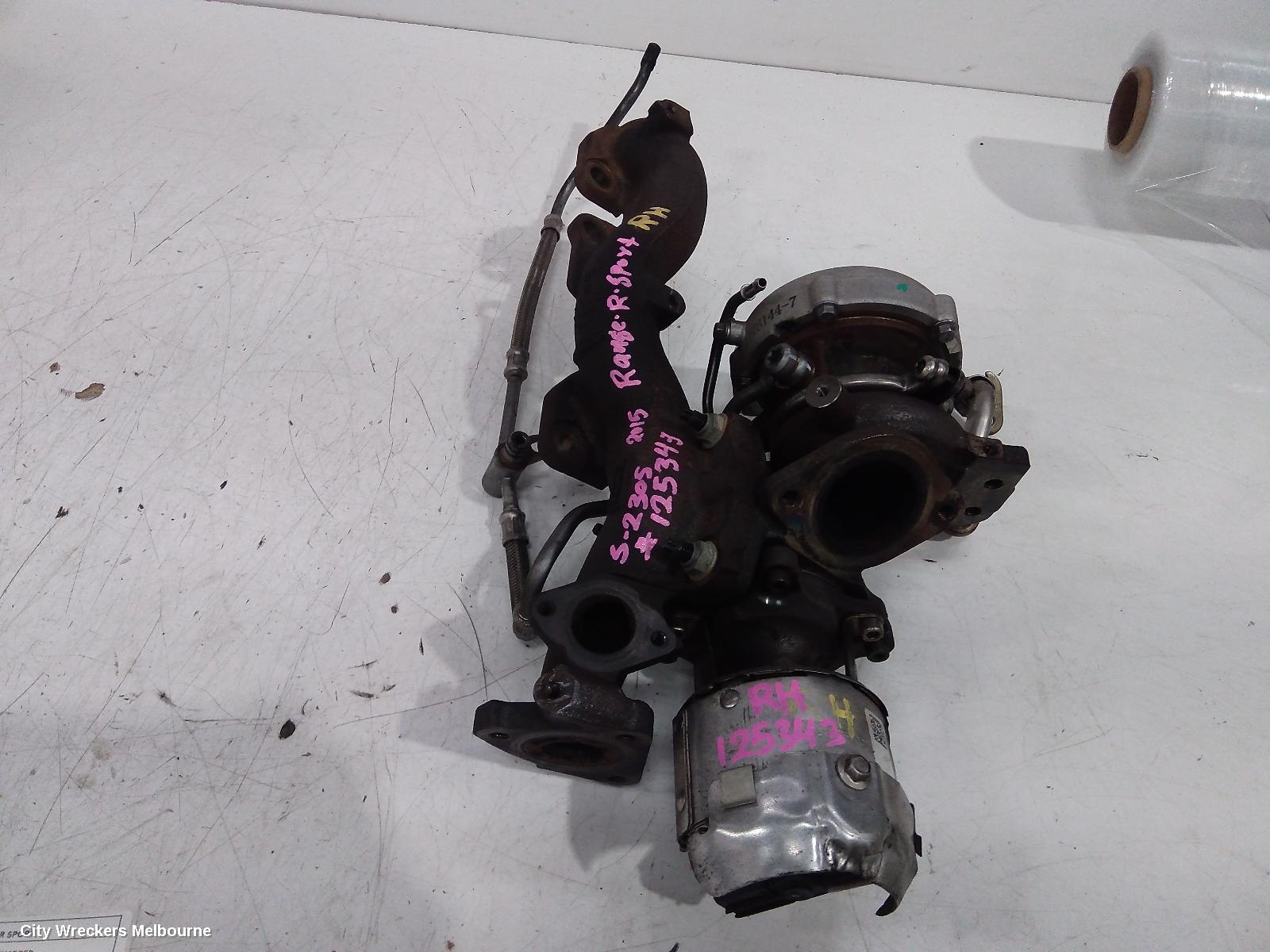 LAND ROVER RANGEROVER SPORT TURBO SUPERCHARGER, DIESEL, 3.0, TWIN TURBO (RH SIDE), L494, 06/2013 - 04/2022