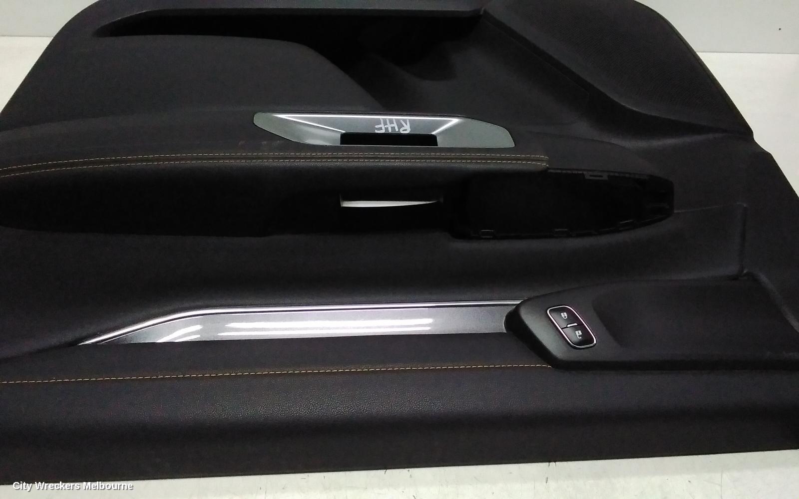 FORD RANGER DOOR TRIM, RA, RH FRONT, LEATHER, BLACK, W/ WHITE STITCHING, 05/2022 ONWARDS
