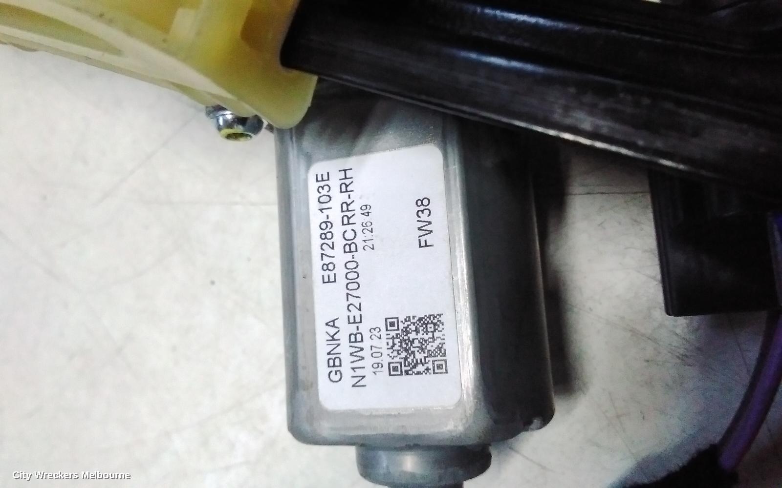 FORD RANGER RIGHT REAR WND REG/MOTOR, RA, DOOR REG ASSY (REG AND MOTOR), 05/2022 ONWARDS