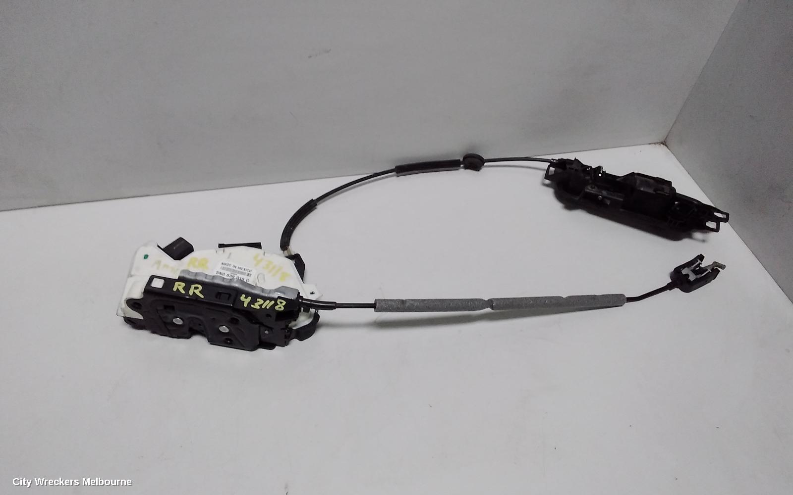 VOLKSWAGEN AMAROK DOOR/BOOT/GATE LOCK, RIGHT REAR DOOR LOCK, P/N 5N0839016G, 2H, 12/2010 ONWARDS