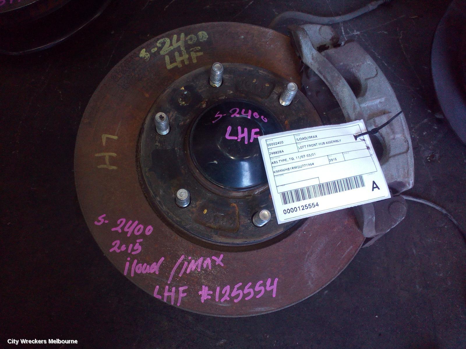 HYUNDAI ILOAD/IMAX LEFT FRONT HUB ASSEMBLY, ABS TYPE, TQ, 11/2007 - 03/2021