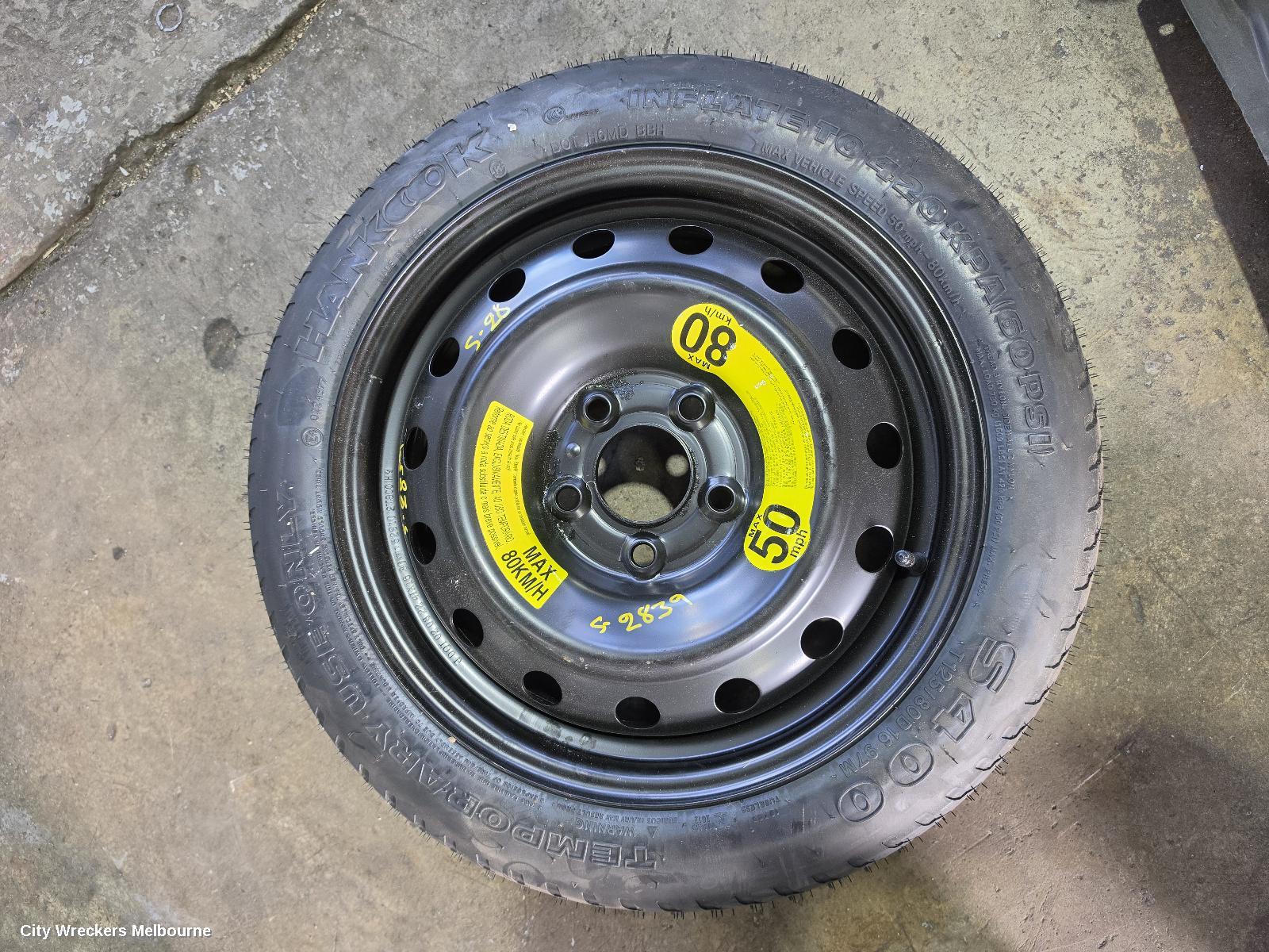 HYUNDAI I30 WHEEL STANDARD/STEEL, SPACE SAVER SPARE, CN7, SEDAN (S.KOREA VIN KMHL), N LINE/N LINE PREMIUM, 08/2020 ONWARDS