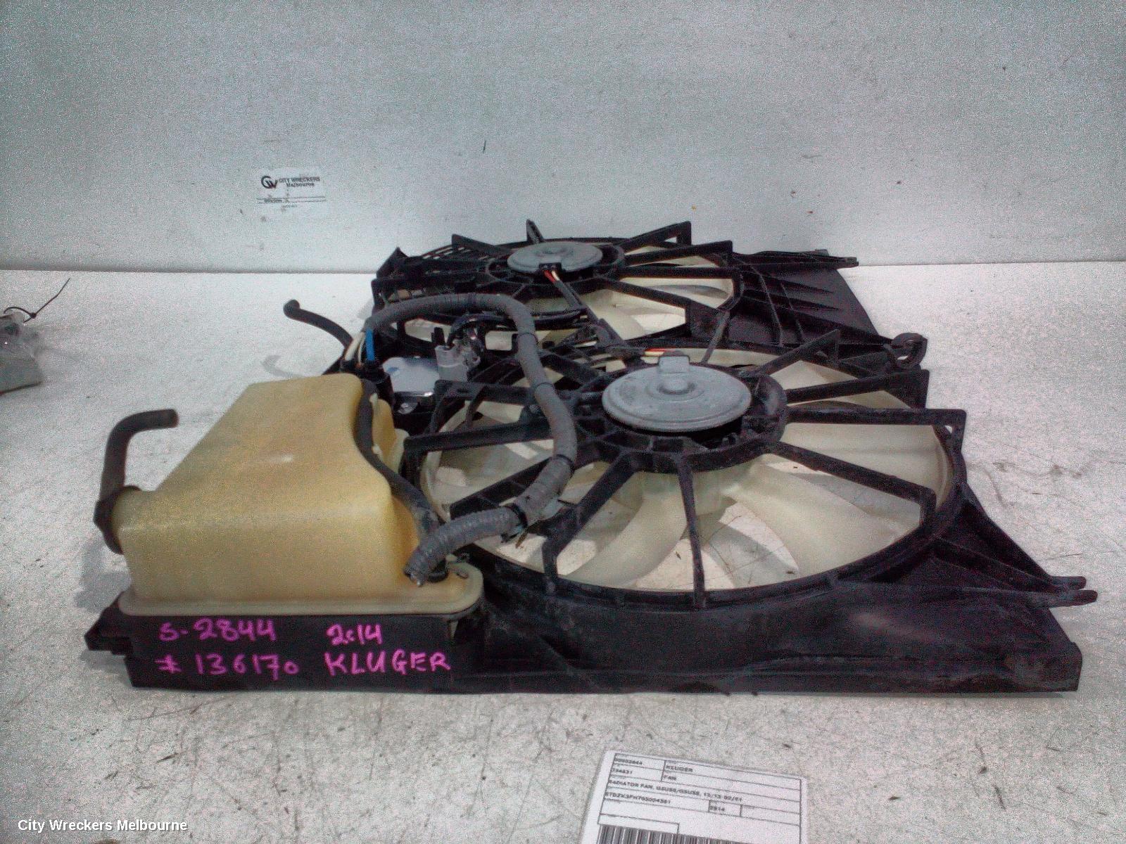 TOYOTA KLUGER FAN, RADIATOR FAN, GSU50/GSU55, 12/2013 - 02/2021