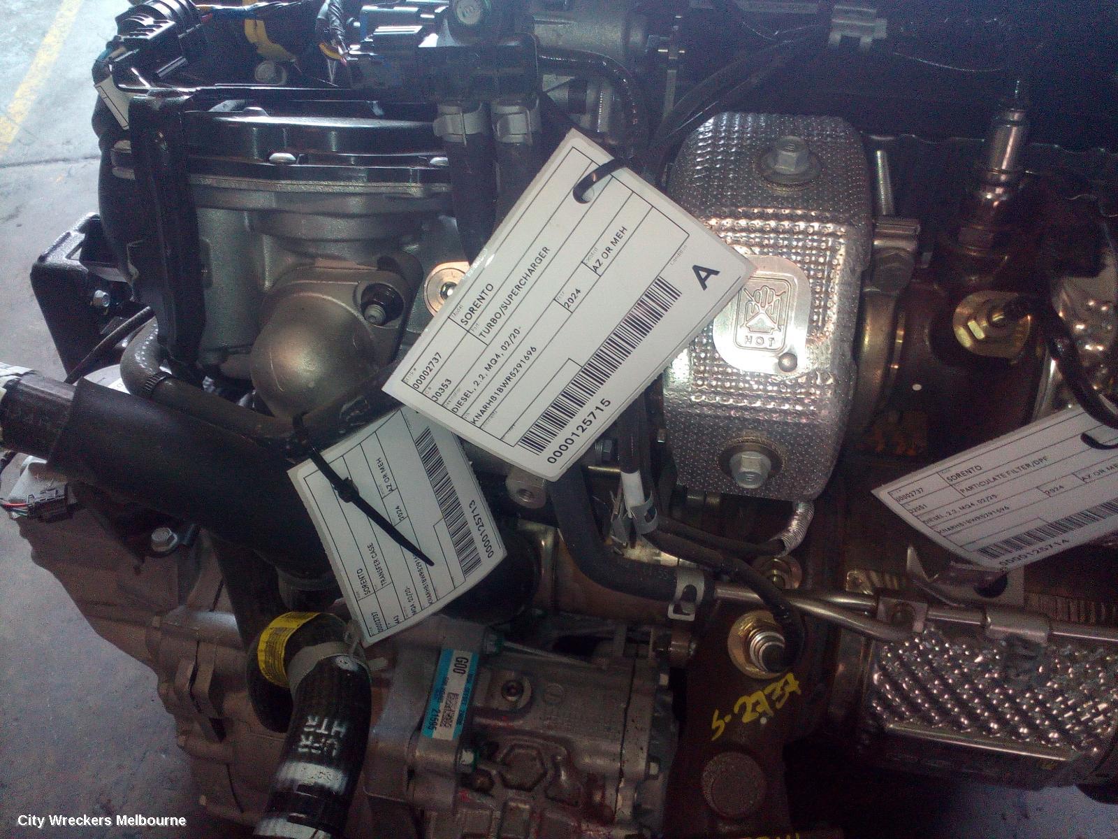 KIA SORENTO TURBO SUPERCHARGER, DIESEL, 2.2, MQ4, 02/2020 ONWARDS