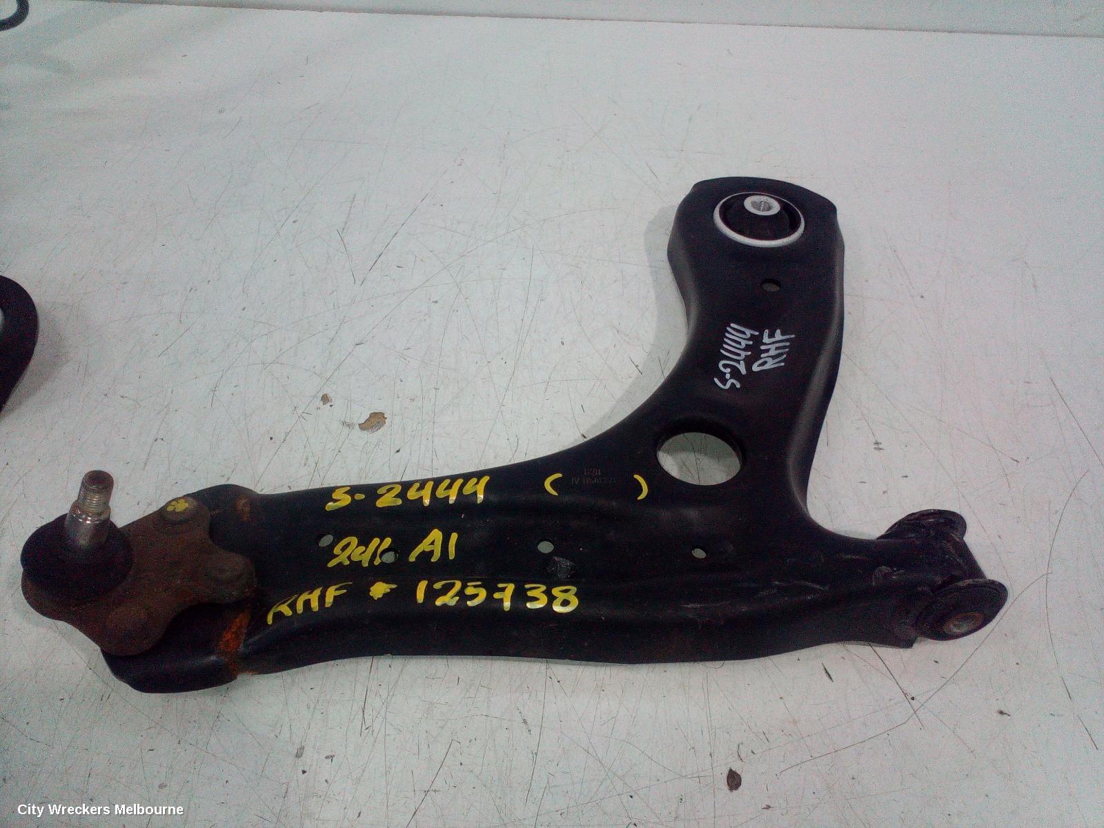 AUDI A1 RIGHT FRONT LOWER CONTROL ARM, 8X, 12/2010 - 10/2011