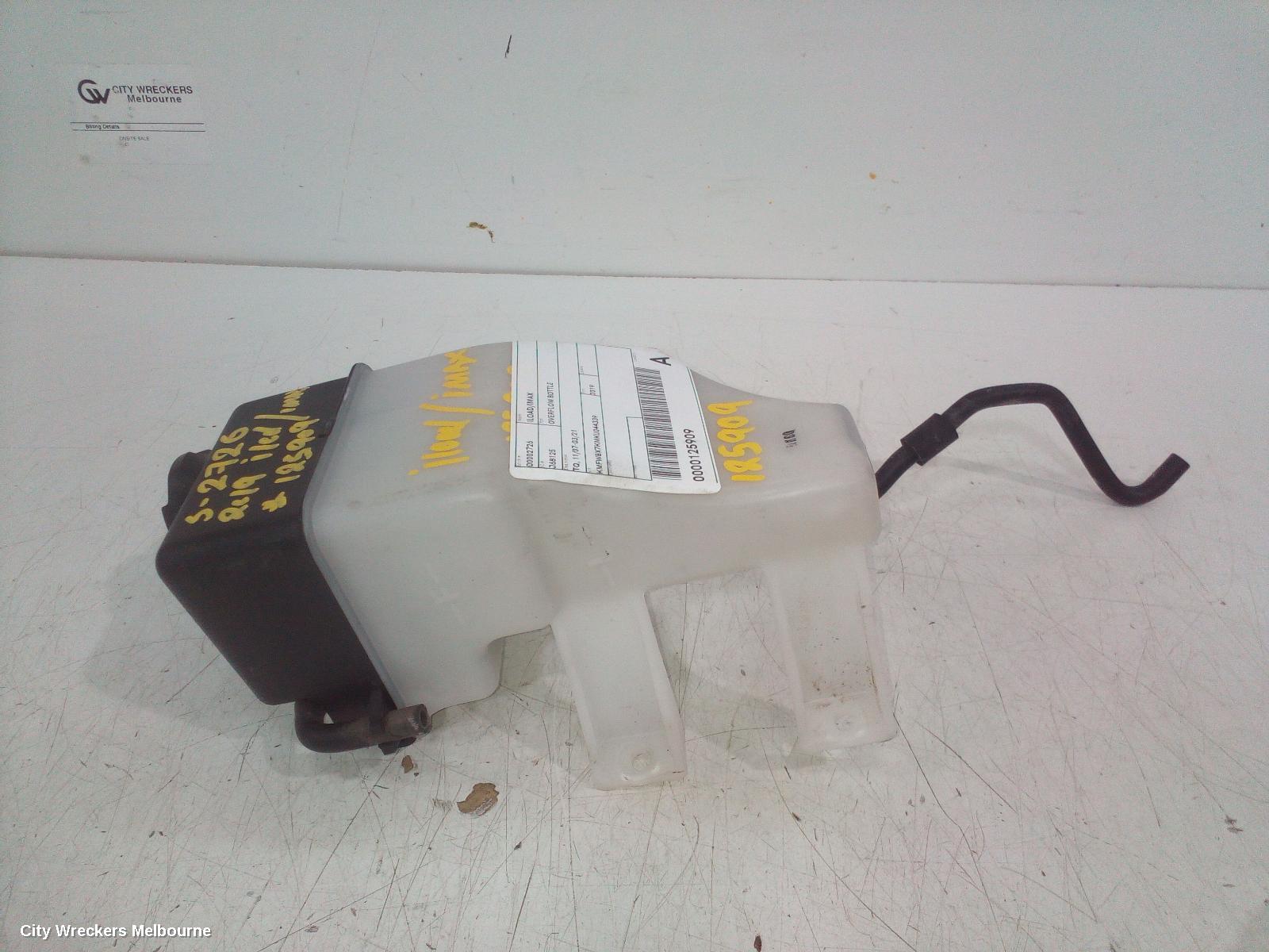 HYUNDAI ILOAD/IMAX OVERFLOW BOTTLE, TQ, 11/2007 - 03/2021