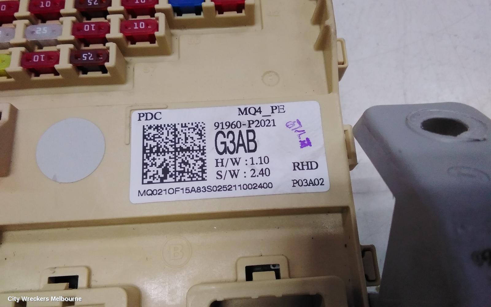 KIA SORENTO FUSE BOX, MQ4, UNDER DASH, DIESEL, 2.2, TURBO, D4HE, 02/2020 ONWARDS