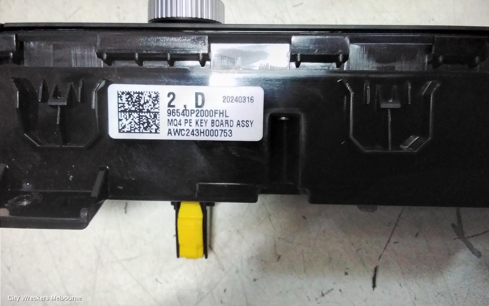 KIA SORENTO HEATER/AC CONTROLS, MQ4, FRONT, W/ SINGLE ZONE TYPE, 02/2020 ONWARDS