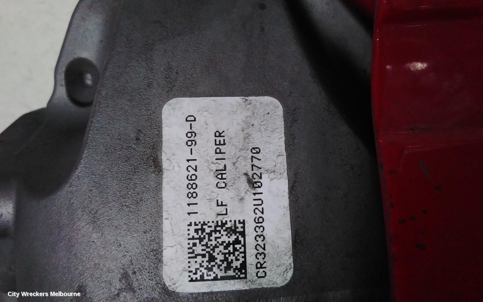 TESLA MODEL Y CALIPER, 1ST GEN, LH FRONT, PERFORMANCE TYPE, RED, 03/2022 ONWARDS