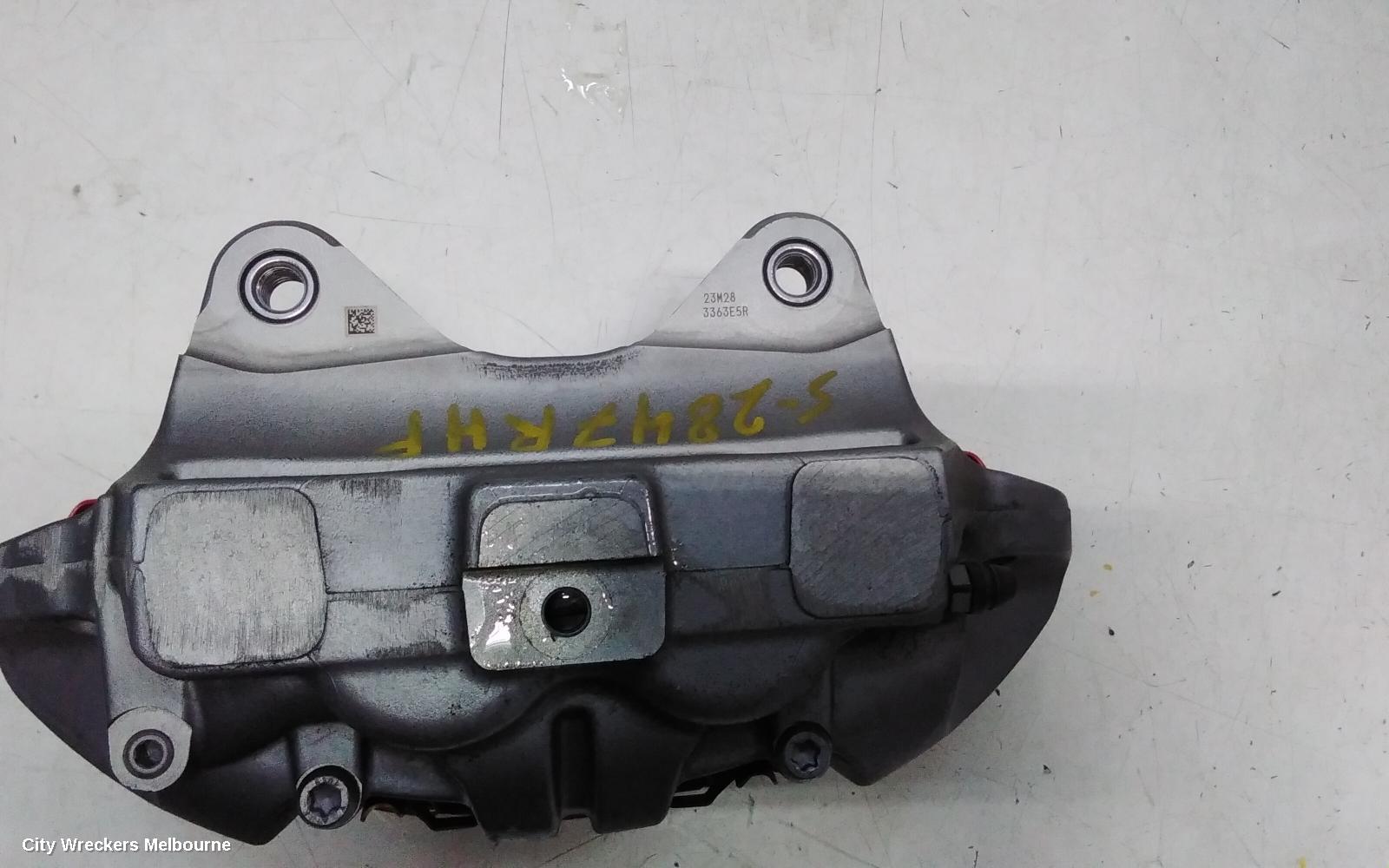 TESLA MODEL Y CALIPER, 1ST GEN, RH FRONT, PERFORMANCE TYPE, RED, 03/2022 ONWARDS
