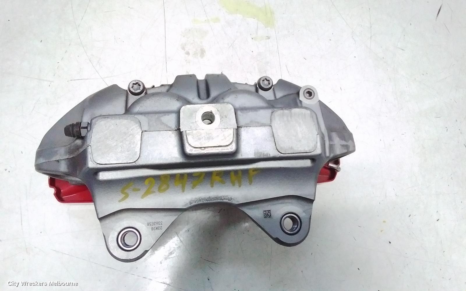 TESLA MODEL Y CALIPER, 1ST GEN, RH FRONT, PERFORMANCE TYPE, RED, 03/2022 ONWARDS