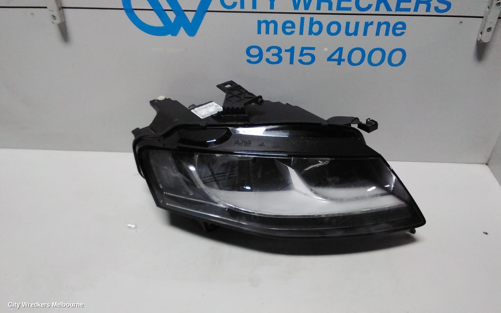 AUDI A4 RIGHT HEADLAMP, B8 8K, HALOGEN TYPE, 02/2008 - 06/2012