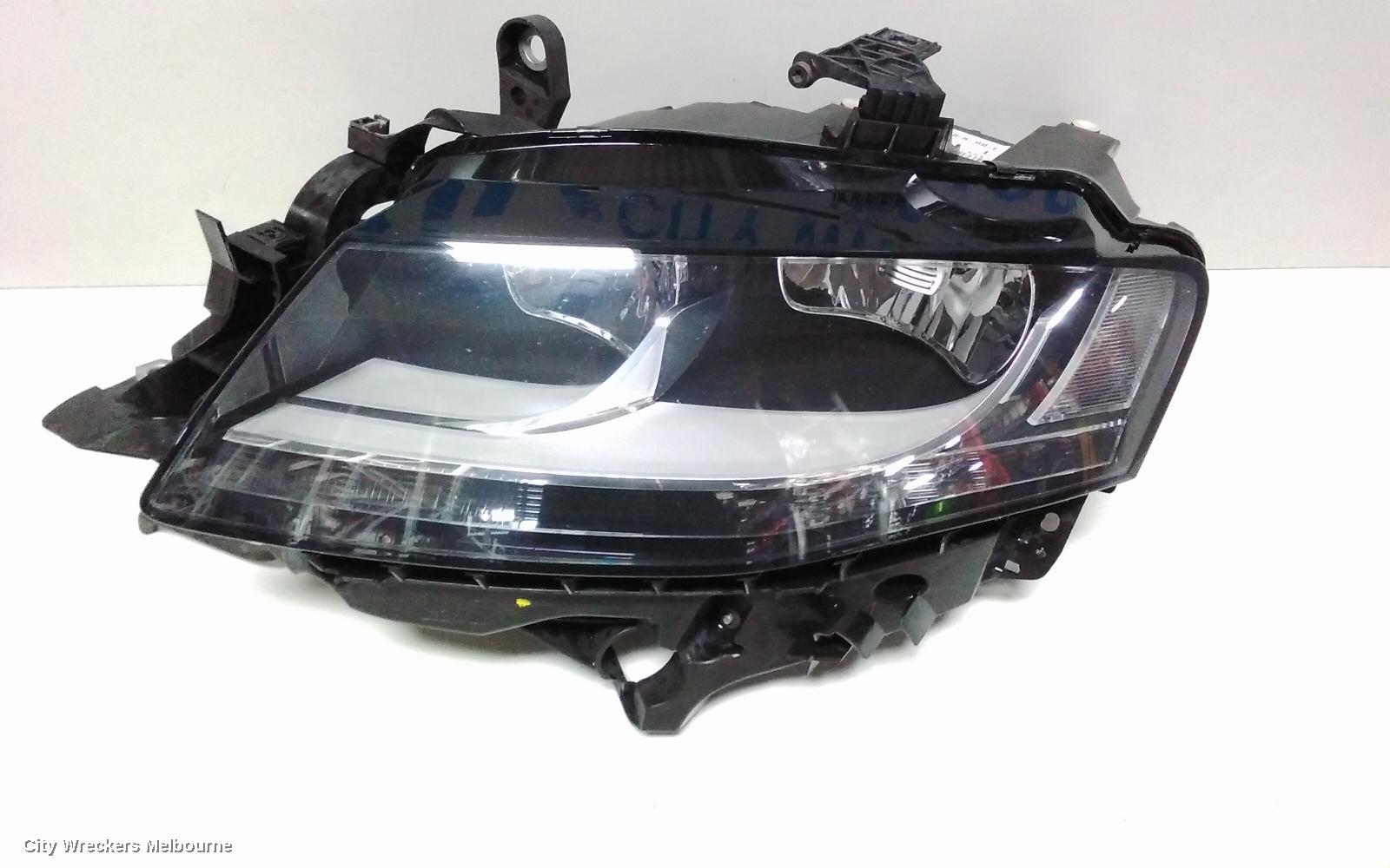 AUDI A4 LEFT HEADLAMP, B8 8K, HALOGEN TYPE, 02/2008 - 06/2012