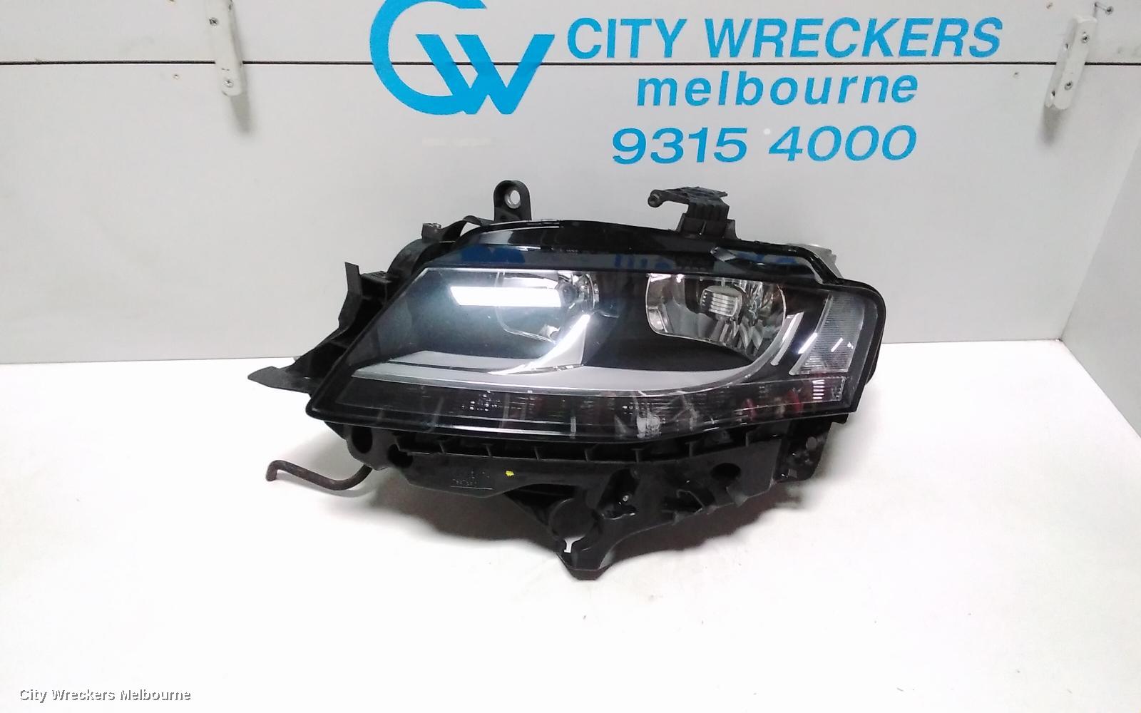 AUDI A4 LEFT HEADLAMP, B8 8K, HALOGEN TYPE, 02/2008 - 06/2012