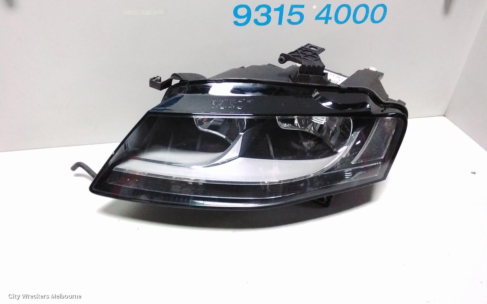 AUDI A4 LEFT HEADLAMP, B8 8K, HALOGEN TYPE, 02/2008 - 06/2012