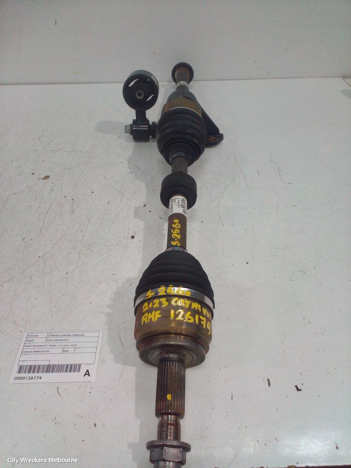 KIA CARNIVAL/GRAND CARNIVAL RIGHT DRIVESHAFT, FRONT DRIVESHAFT, DIESEL, 2.2, KA4, 10/2020 ONWARDS