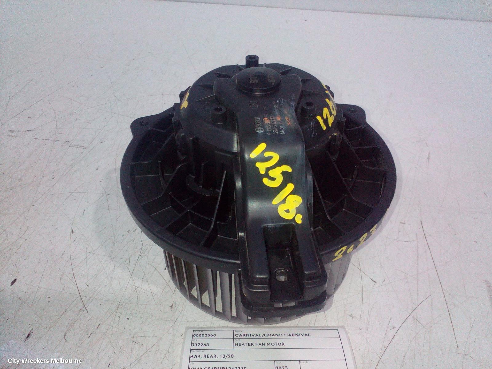 KIA CARNIVAL/GRAND CARNIVAL HEATER FAN MOTOR, KA4, REAR, 10/2020 ONWARDS